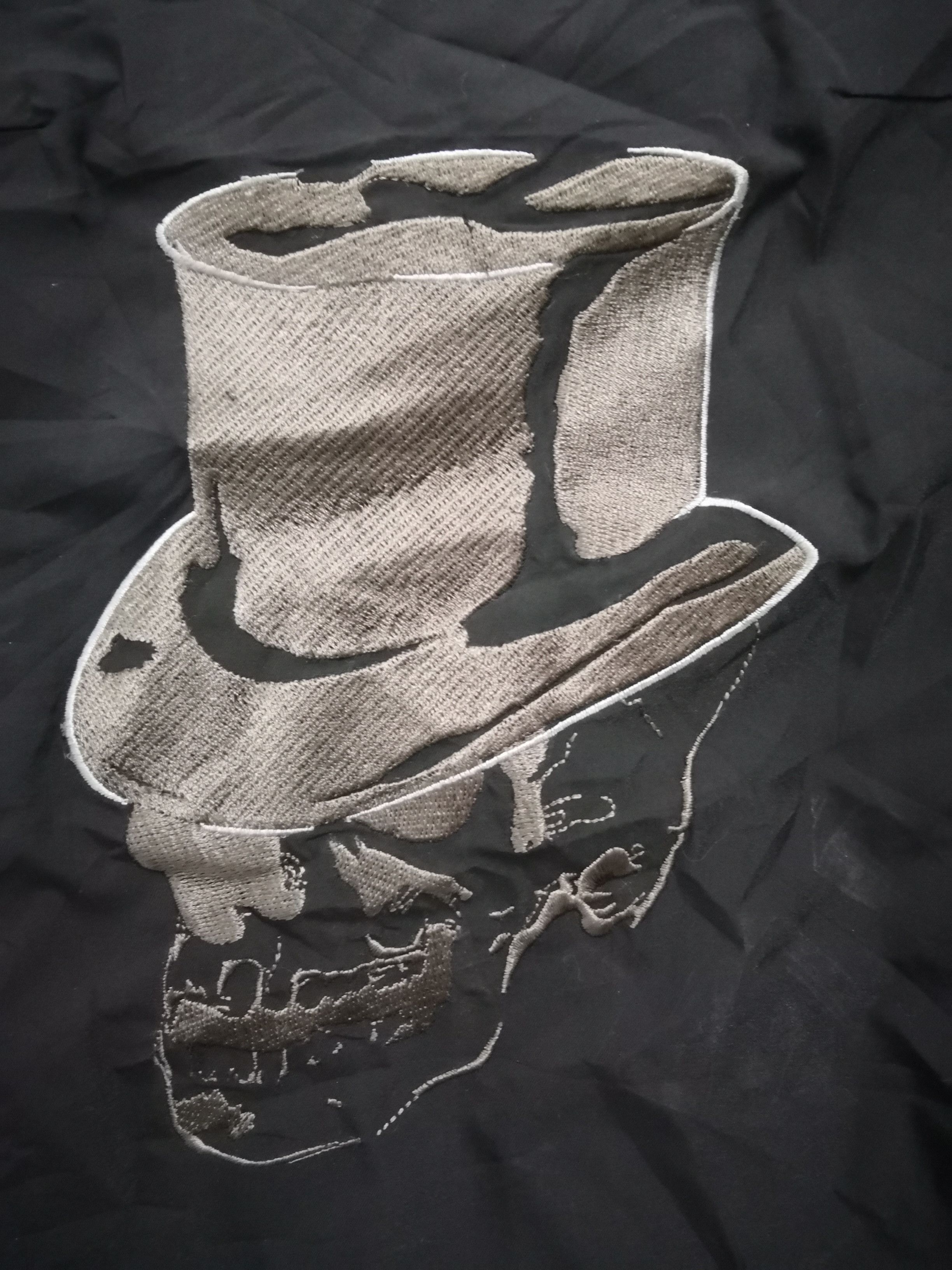 PPFM Embroidery Big Skull Black Vest - 6