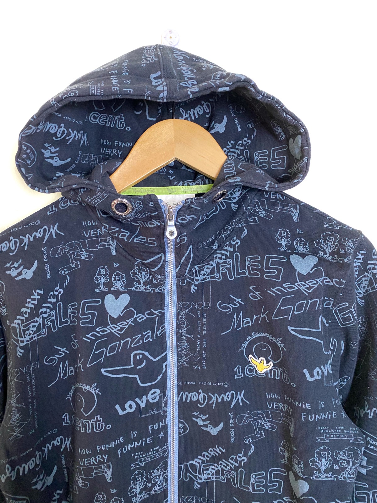 Other Designers Streetwear - Mark Gonzales Fullprint Hoodie |  kenji_thriftstore | REVERSIBLE