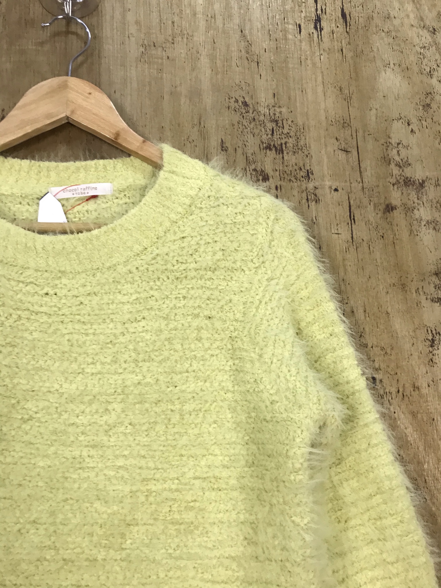 Japanese Brand - Chocol Raffine Mohair Soft Fur Knit Sweater CropTop