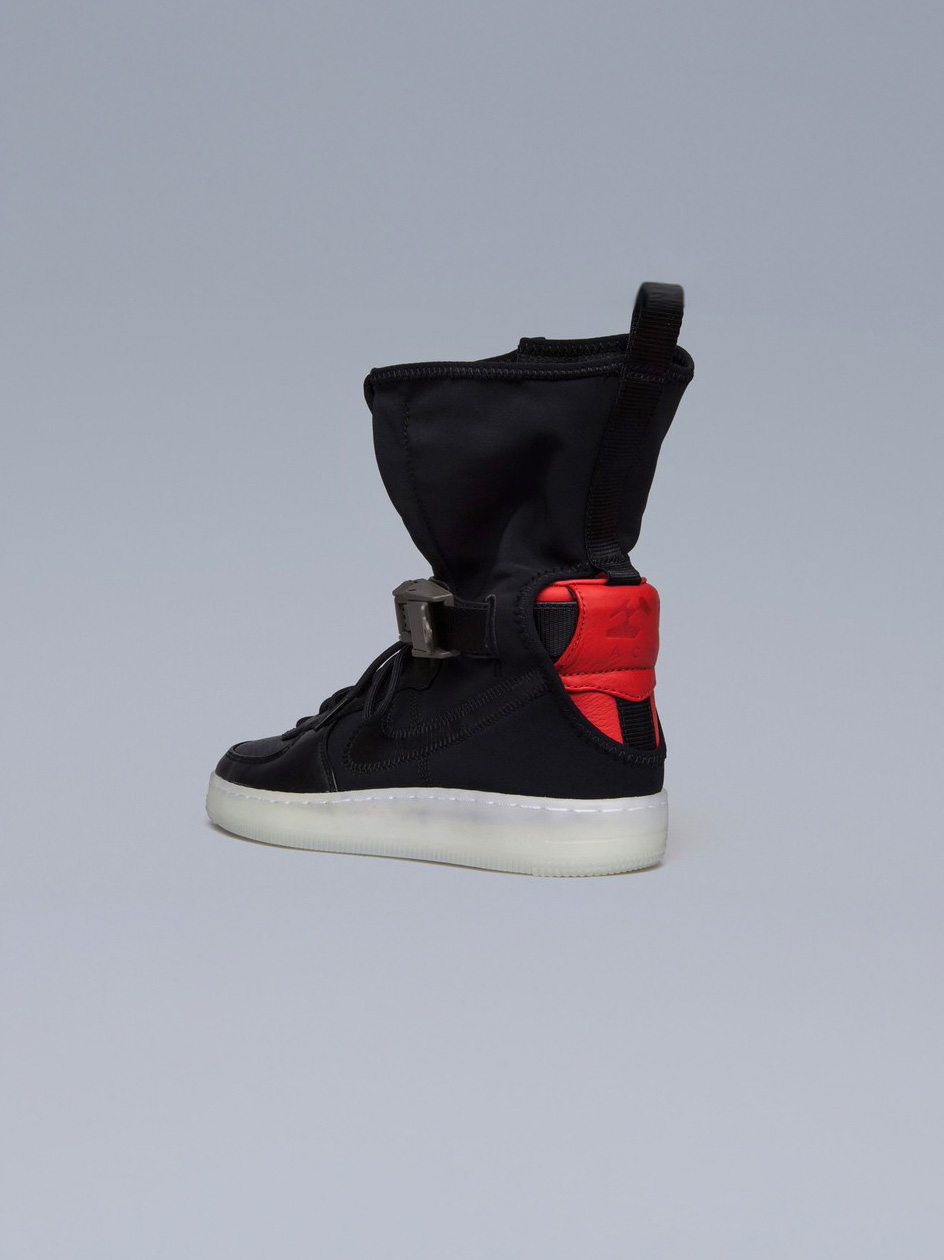 ACRNM® x Nike Air Force 1 Downtown 'Black Crimson' DS 649941-006 - 2