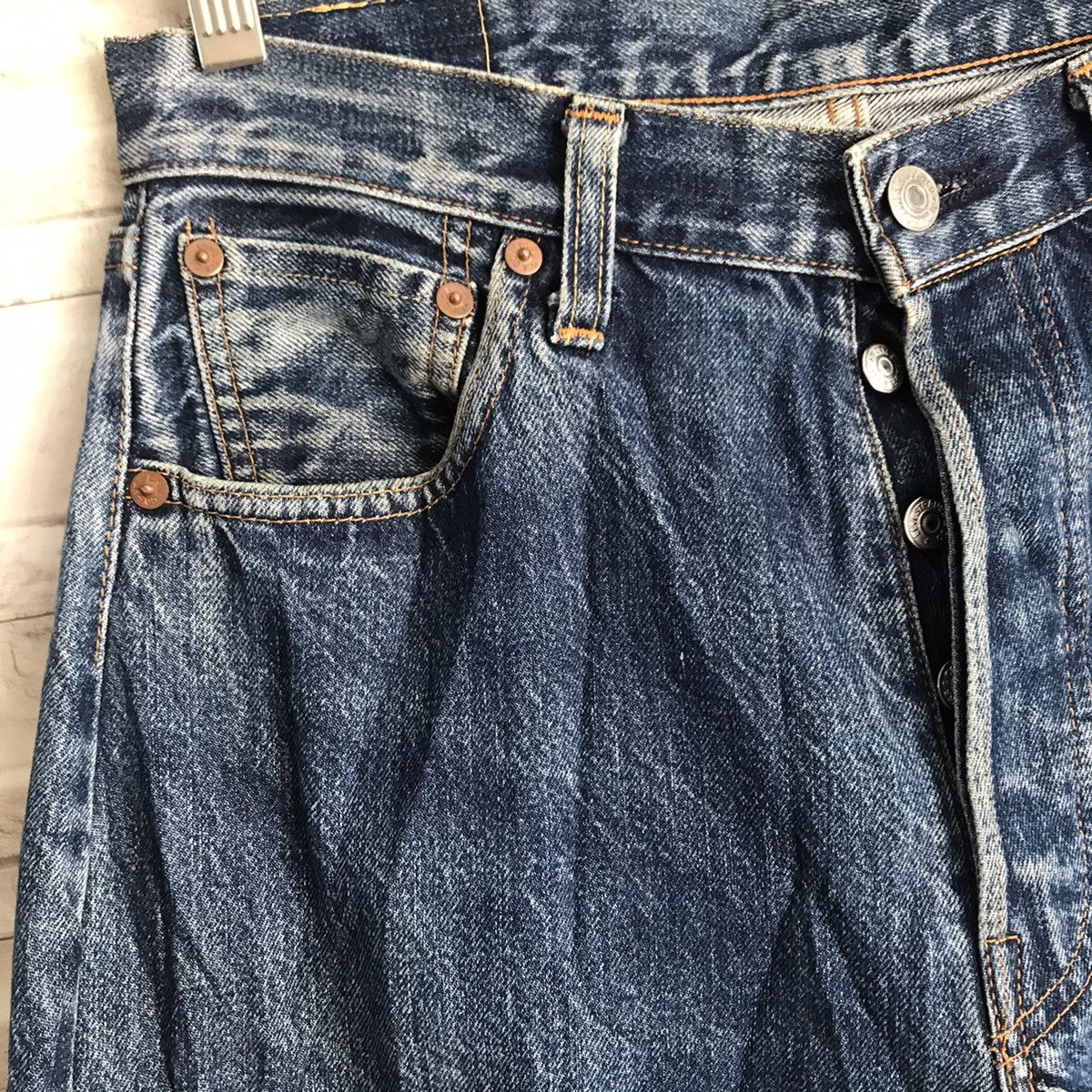 Vintage Levis 501xx Big E Selvedge Jeans Made USA - 4