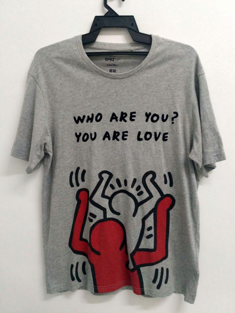 Vintage - Keith Haring Pop Art Tees Big Graphics Who are you? - 1