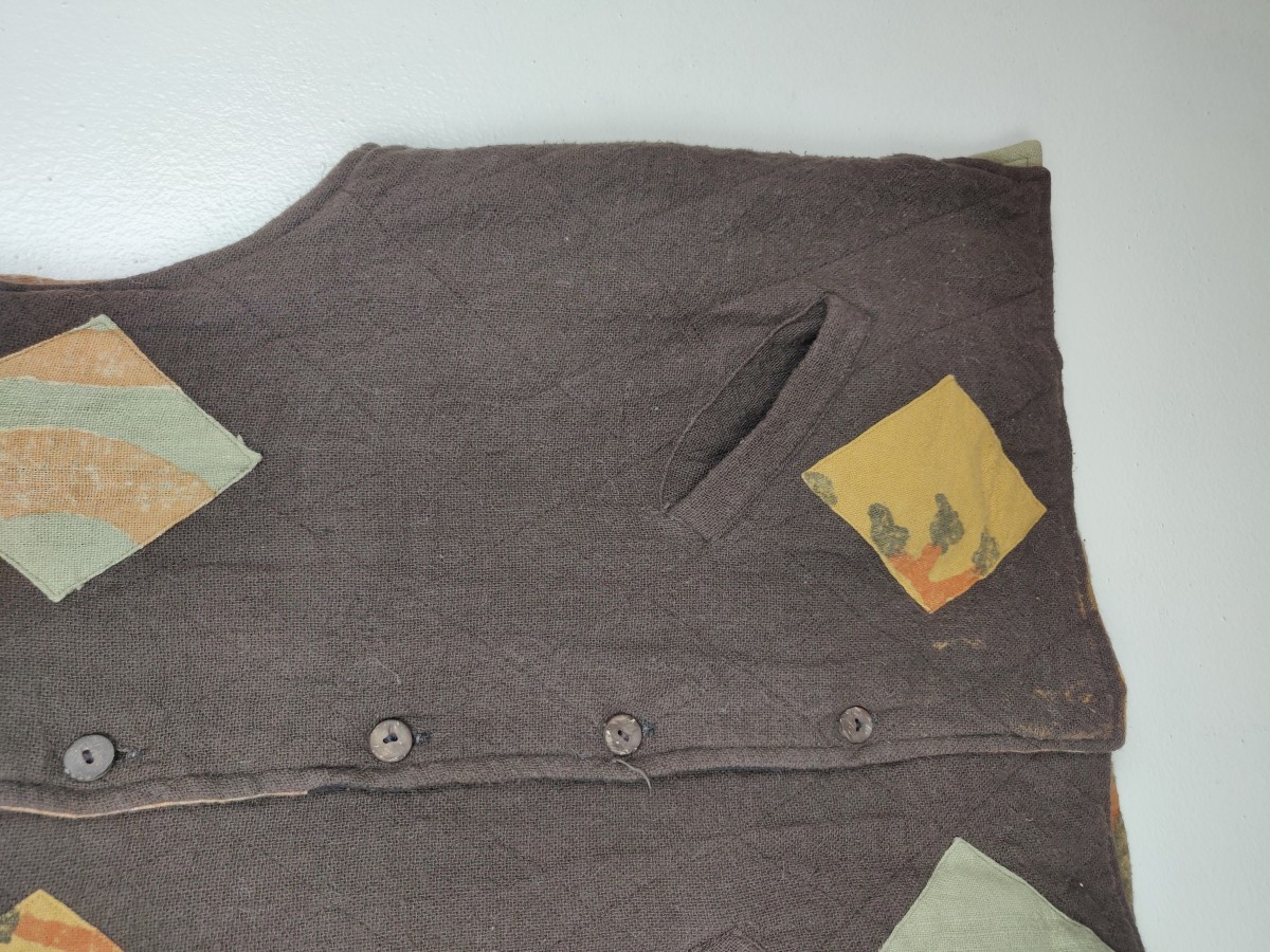 Native - Reversible MonaLisa Woven Vest Patchwork Jacket - 9