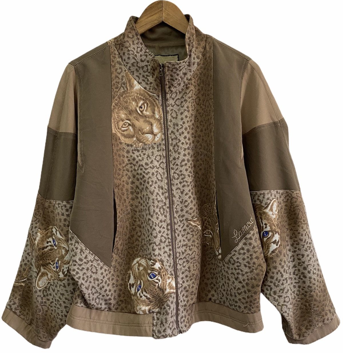 Issey Miyake - 🔥Vintage 90s Motive Japanese Tiger Embroidery Satin Jacket - 2