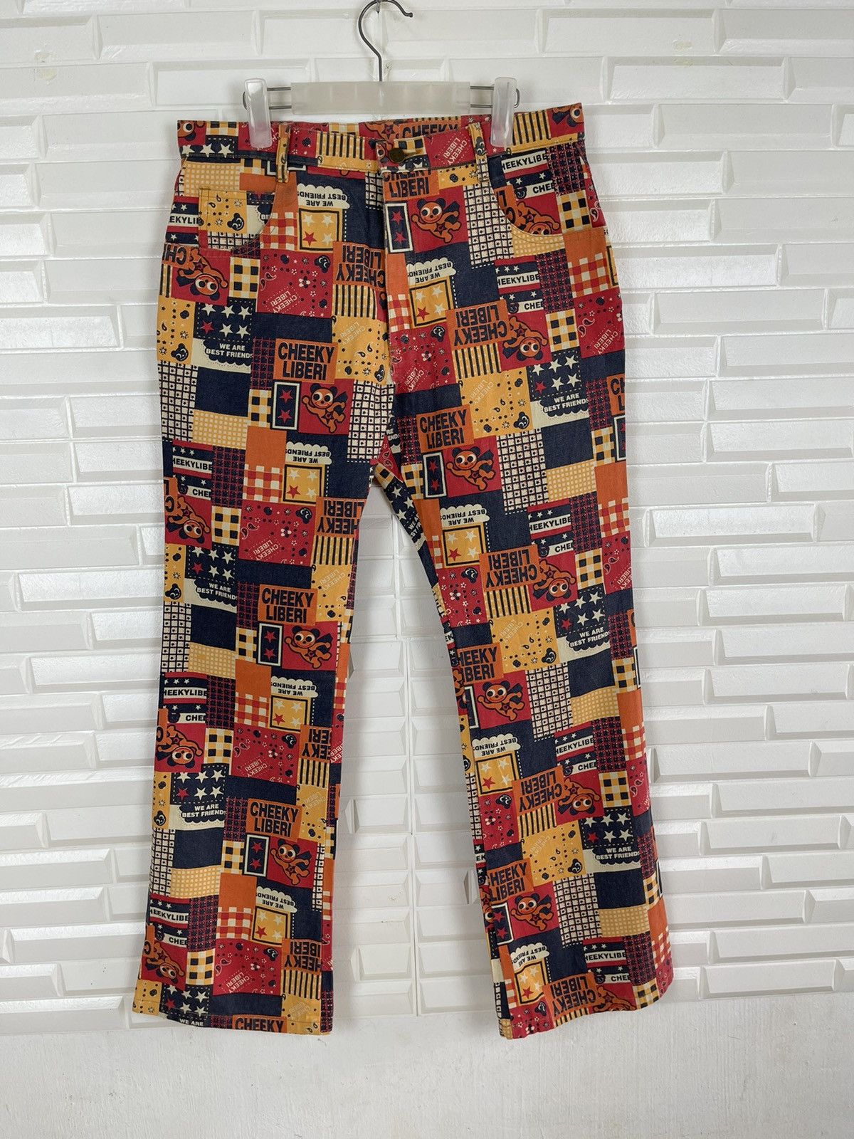 Japanese Brand - Nice Overprint Cheeky Liberi Pants - 6