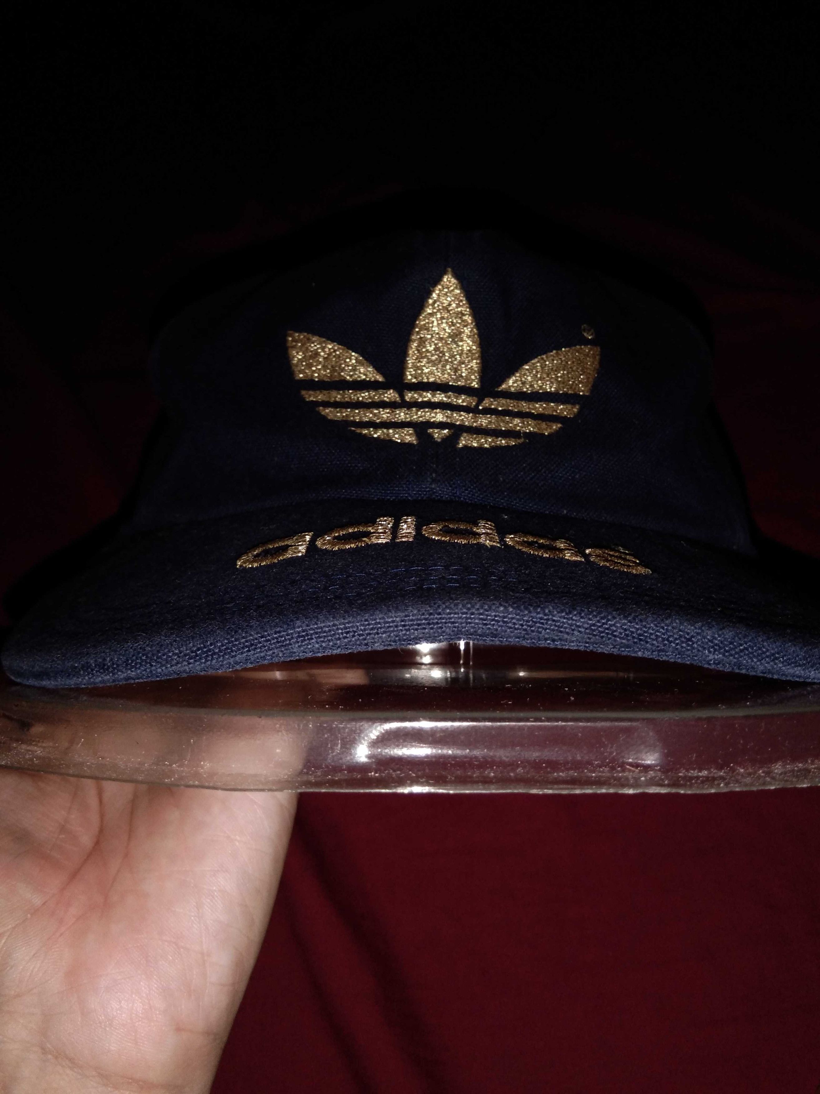 VTG 80s Adidas Trefoil Gold embroidered spell out logo - 6