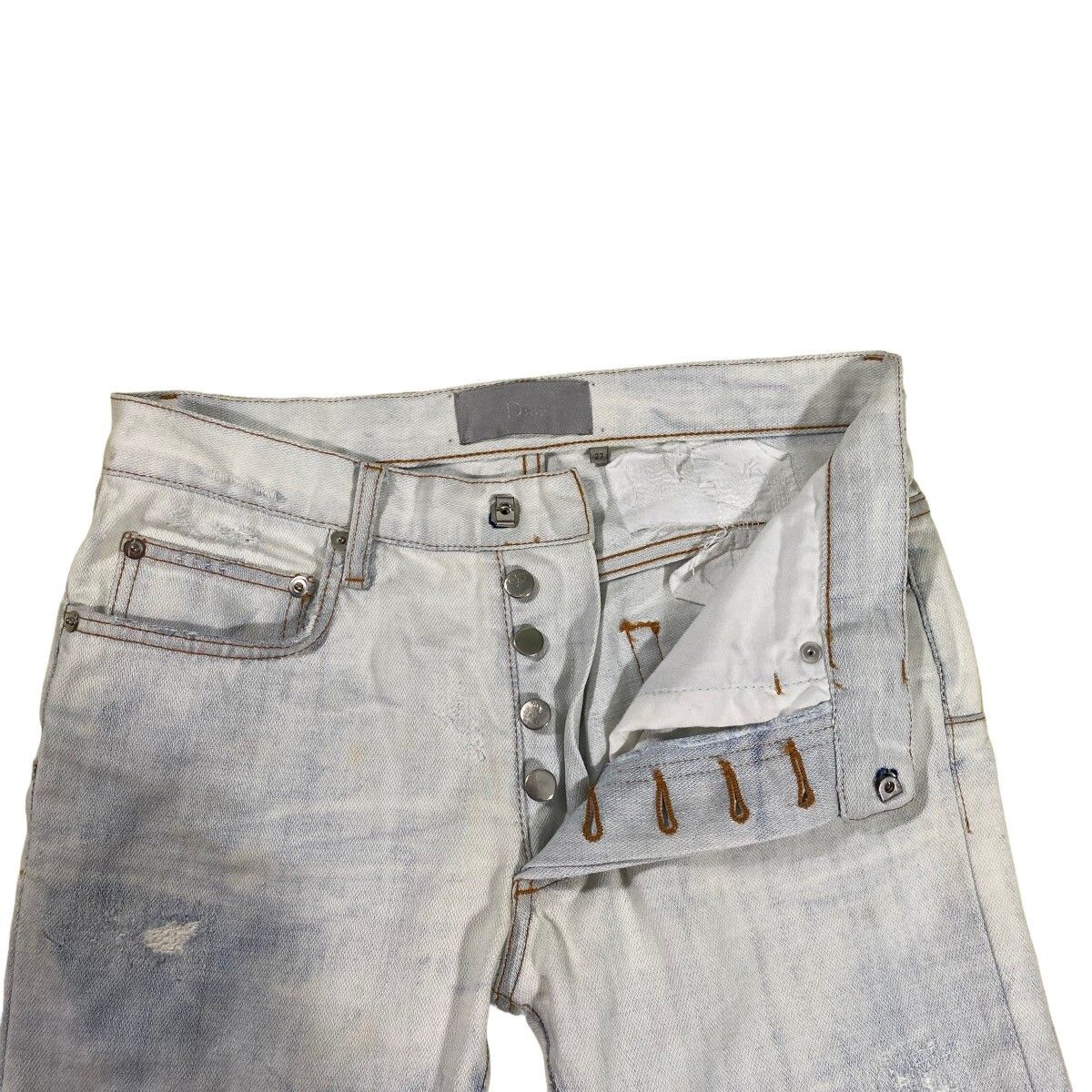 Dior Homme SS06 Dirty Snow Denim Jeans - 6