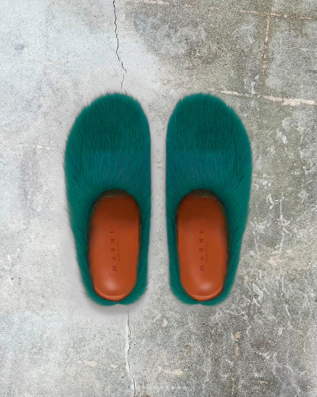 Green Fussbett Sabot Loafers - 1