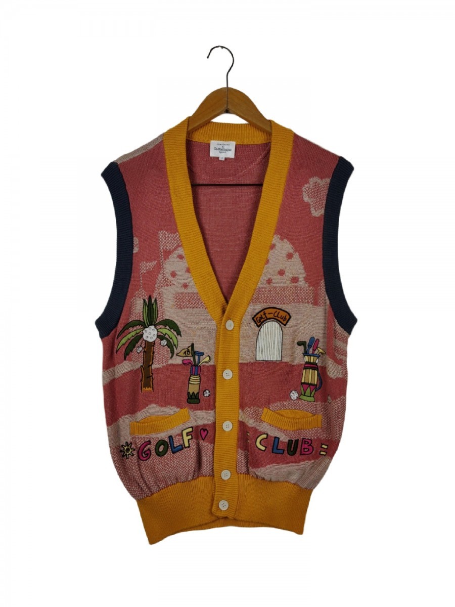Jean Charles De Castelbajac - JCdC Sport Fullprint Overprint Golf Knit Vest Jacket - 1