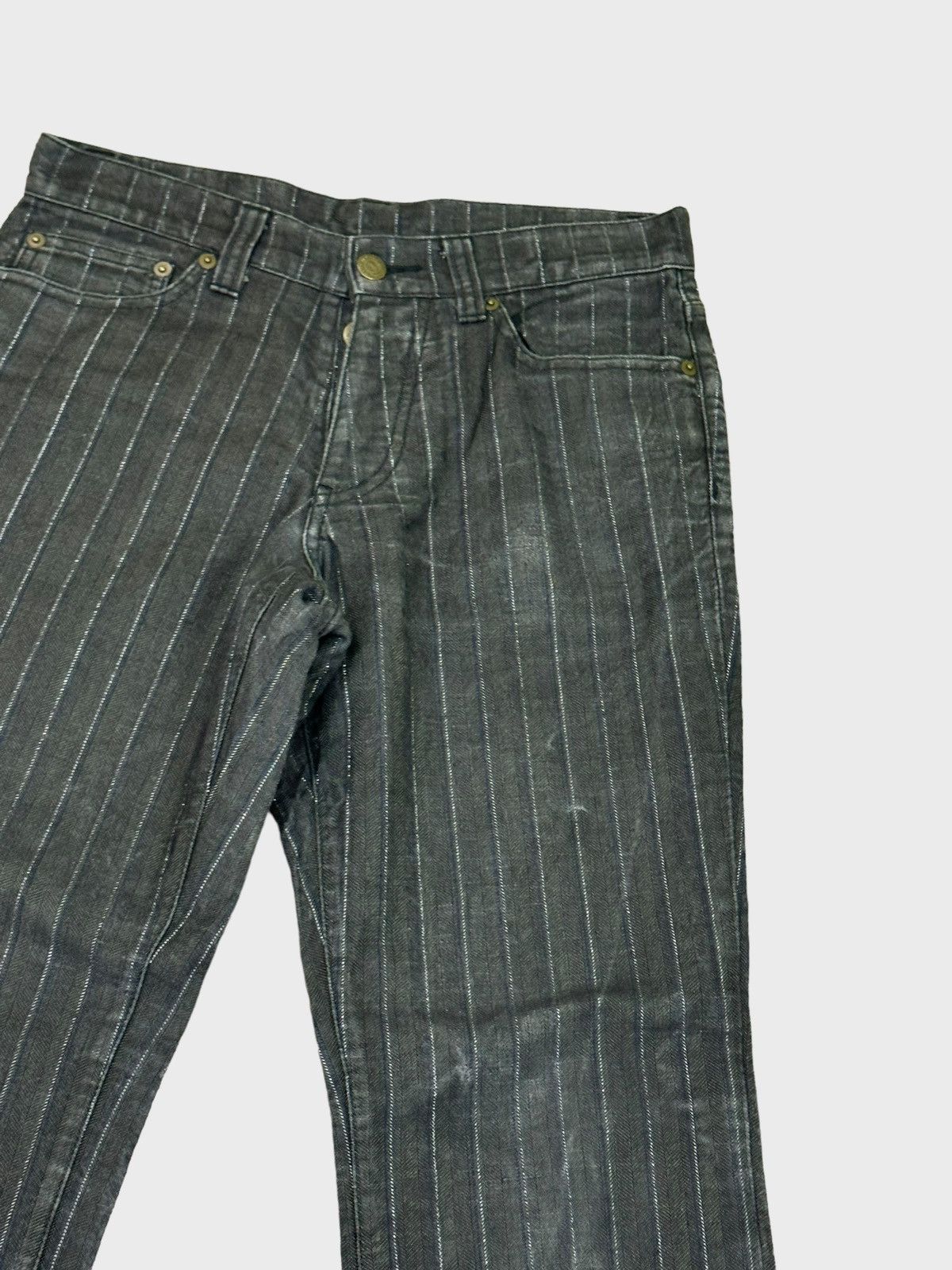 Avant Garde - FLARED TORNADO MART STRIPED BOOTCUT DENIM - 5