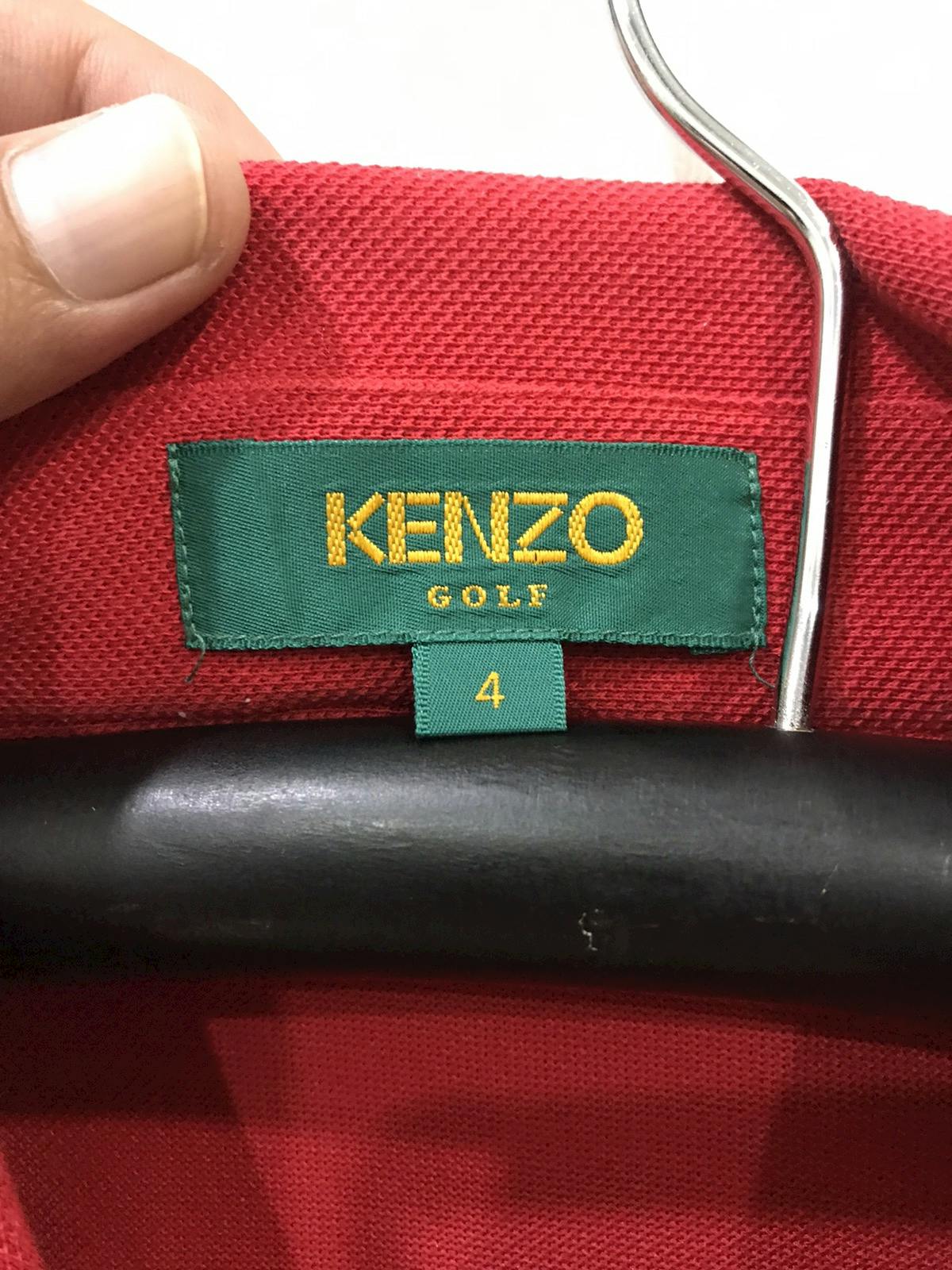KENZO Japanese Designer Red Polo Shirt - 8