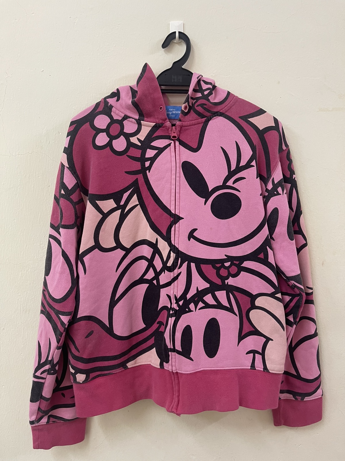 Disney - Very Rare Mickey & Minnie Mouse Overprint Hoodie - 8