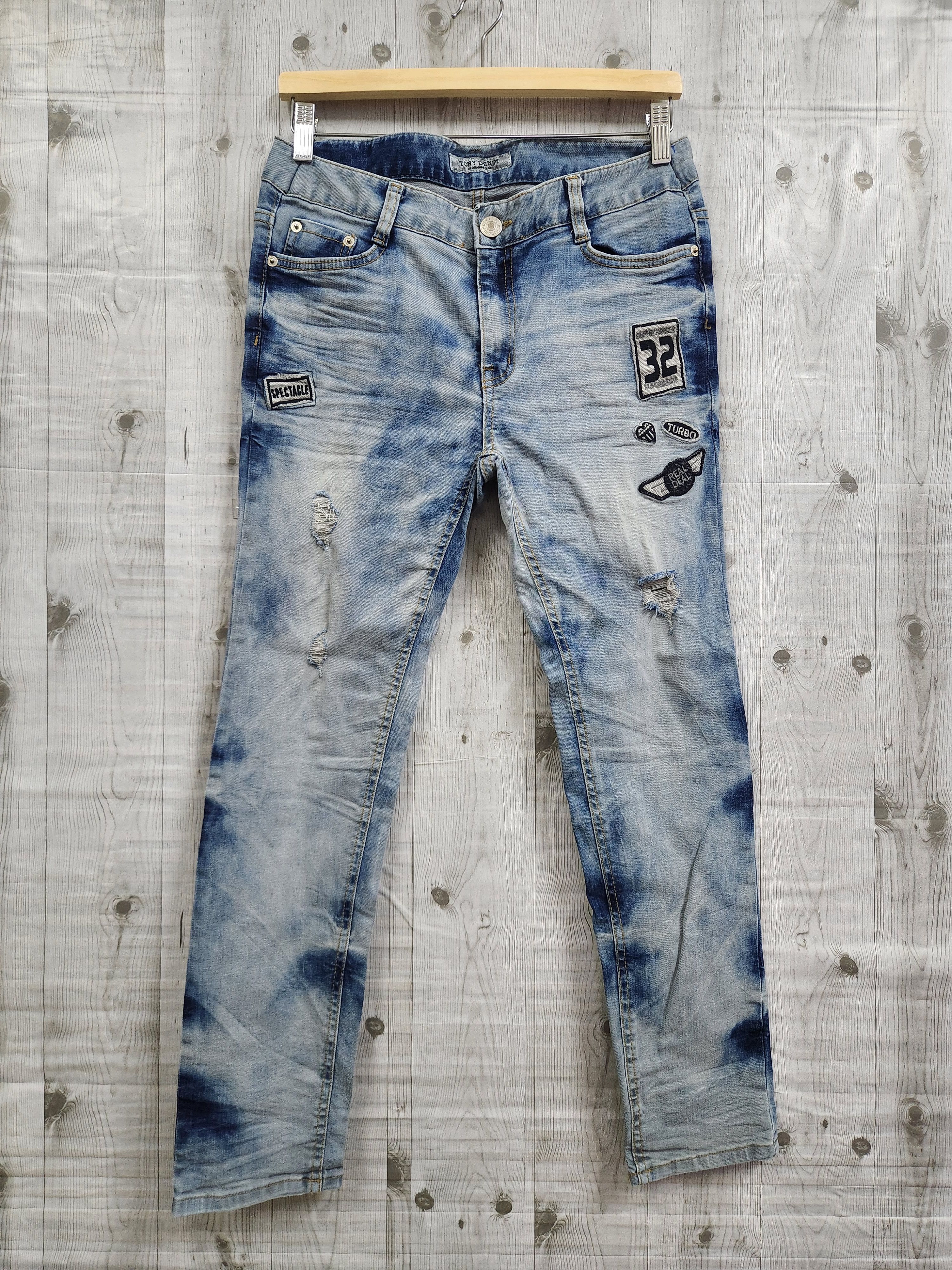 Tony Distressed Denim Japan Acid Washed Jeans - 1