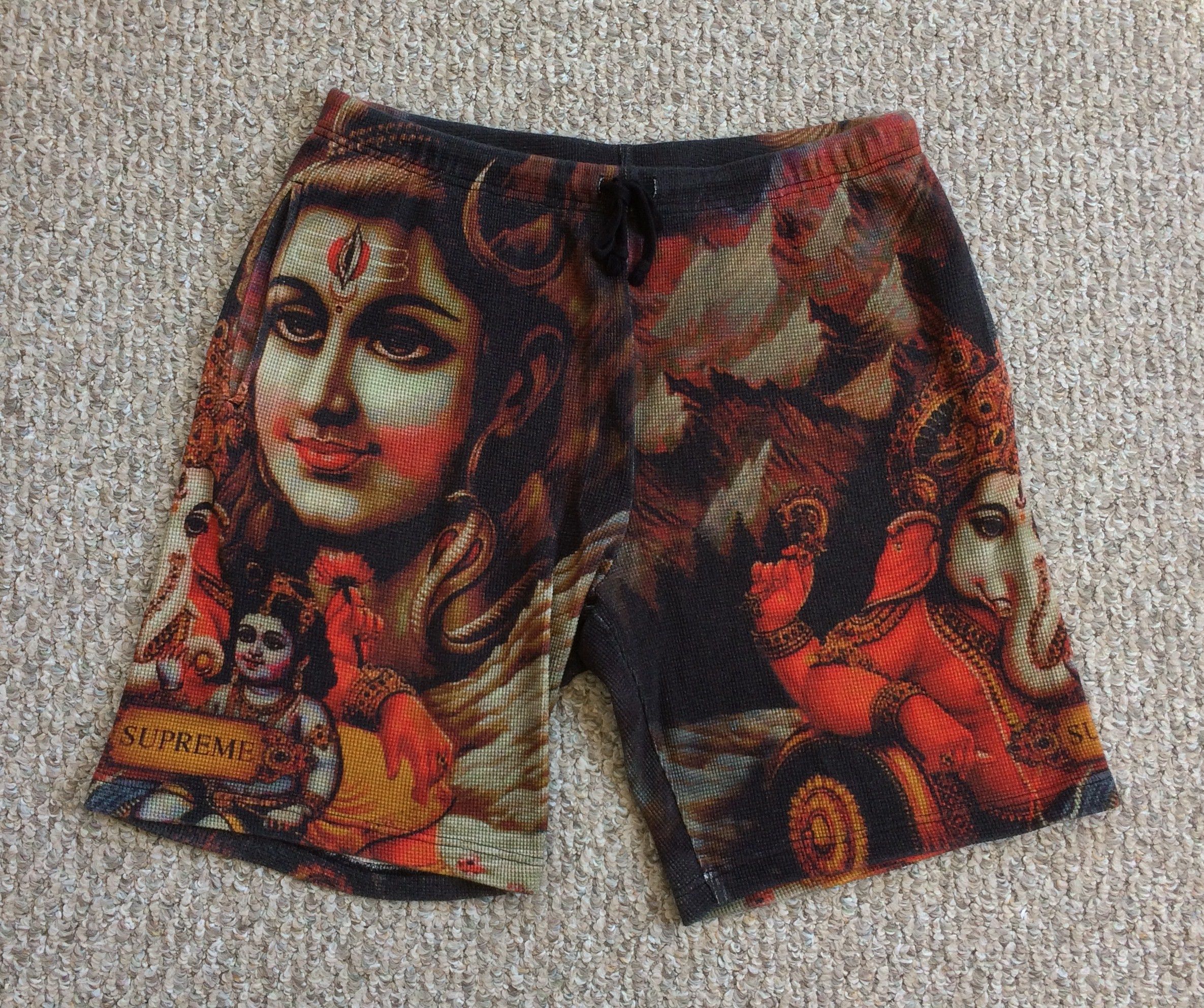 F/W 2019 Supreme Ganesh Waffle Shorts - 1