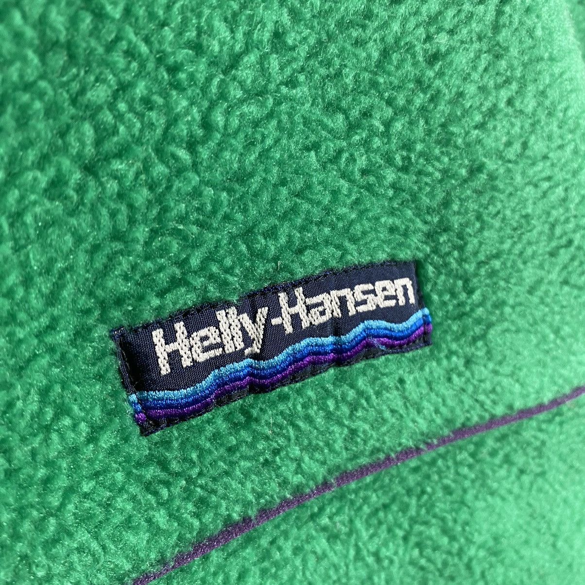 Vintage 90s Helly Hansen Fleece M Size Green Colour - 5