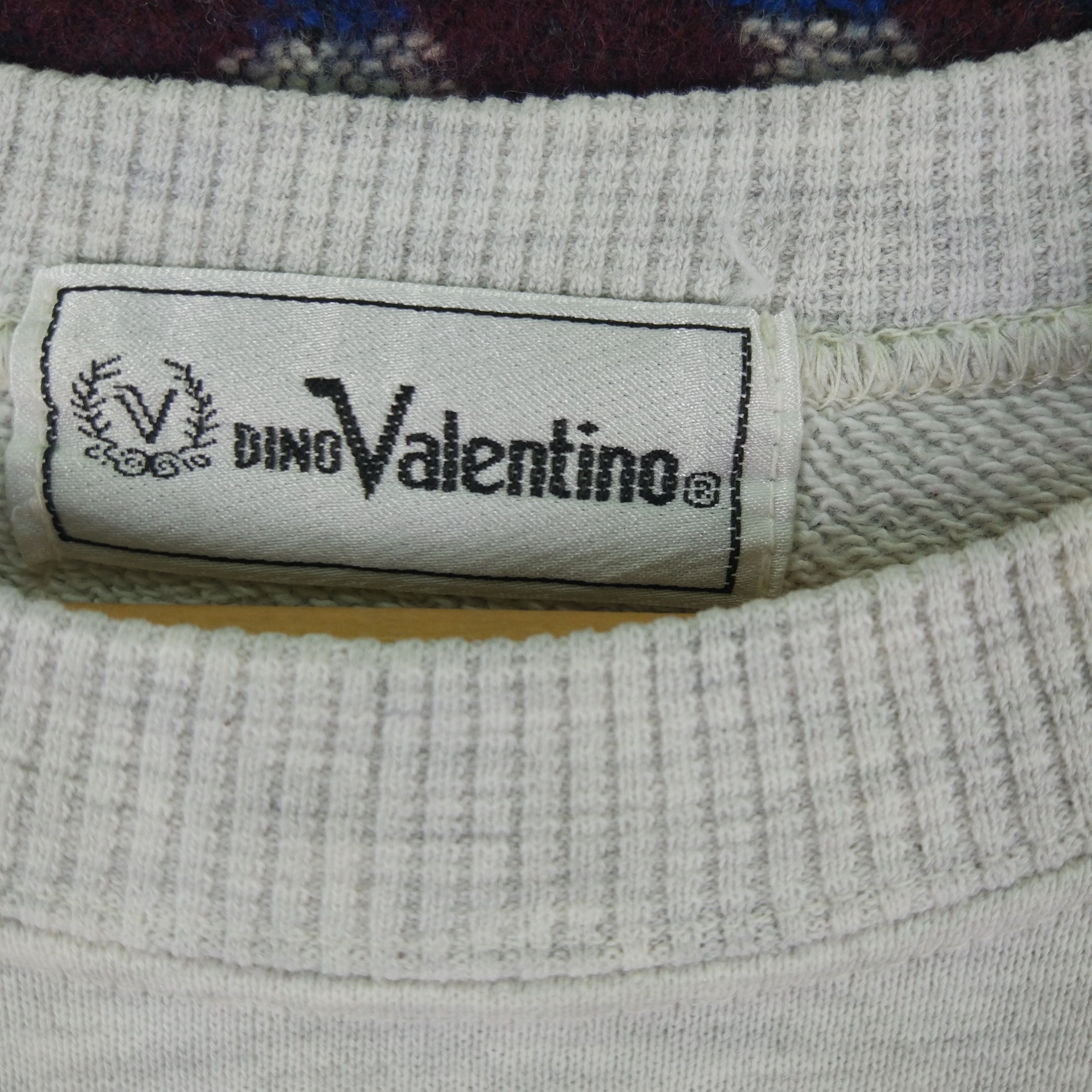 Dino Valentino Embroidered Big Logo Crewneck Pullover Jumper Sweatshirt - 4