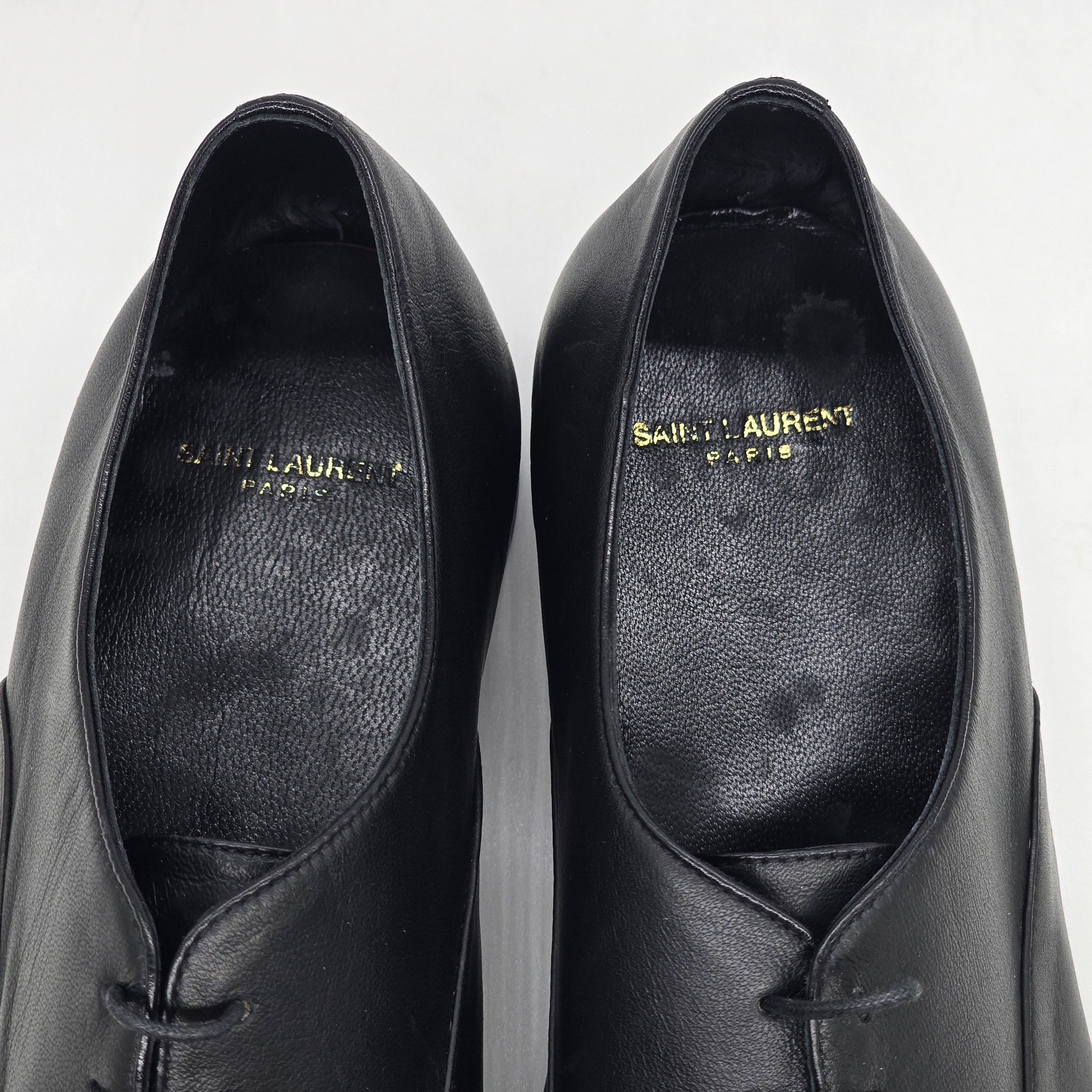 Saint Laurent Paris - Leather Plain Toe Oxford Shoes - 10