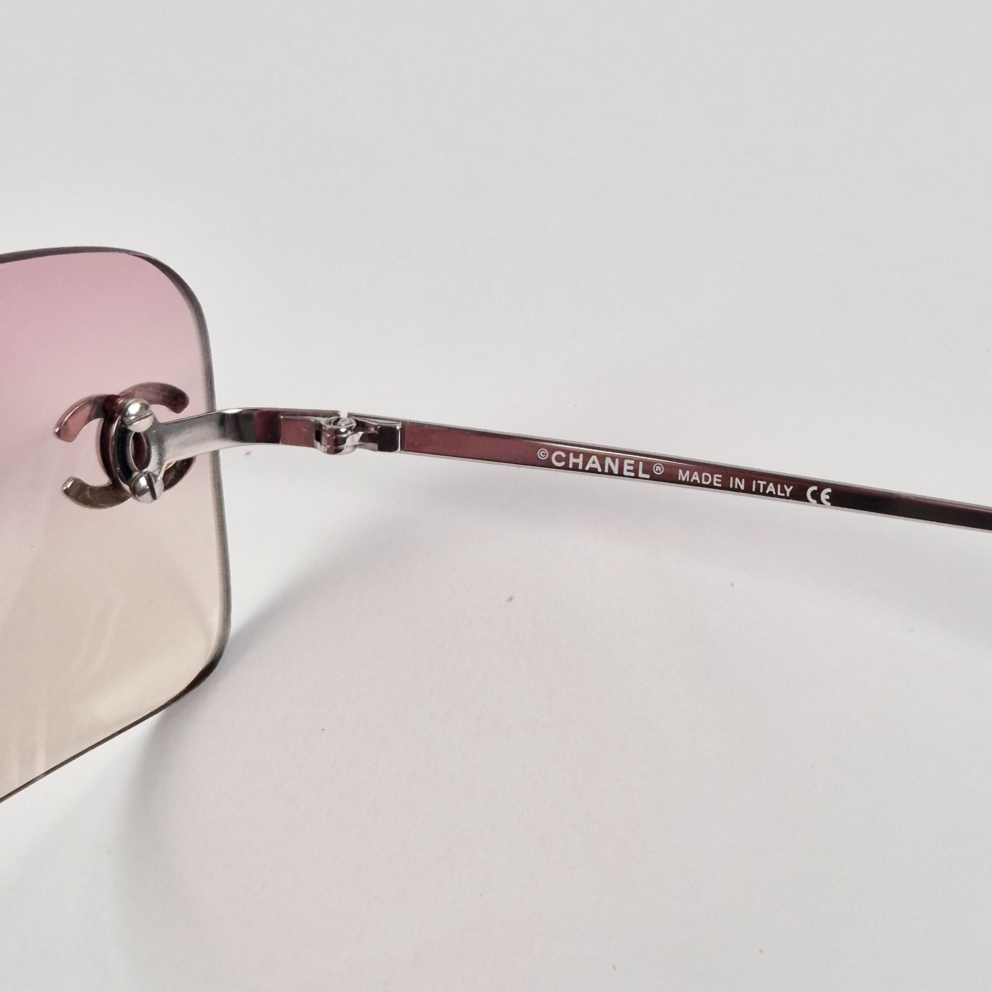 Chanel Swarovski Crystal Pink CC Logo Sunglasses - 7