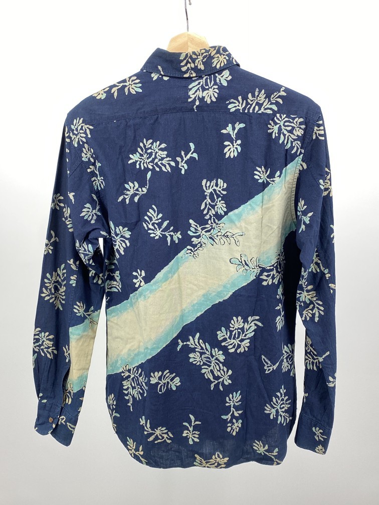 45rpm - Indigo Discharge Print Shirt - 7