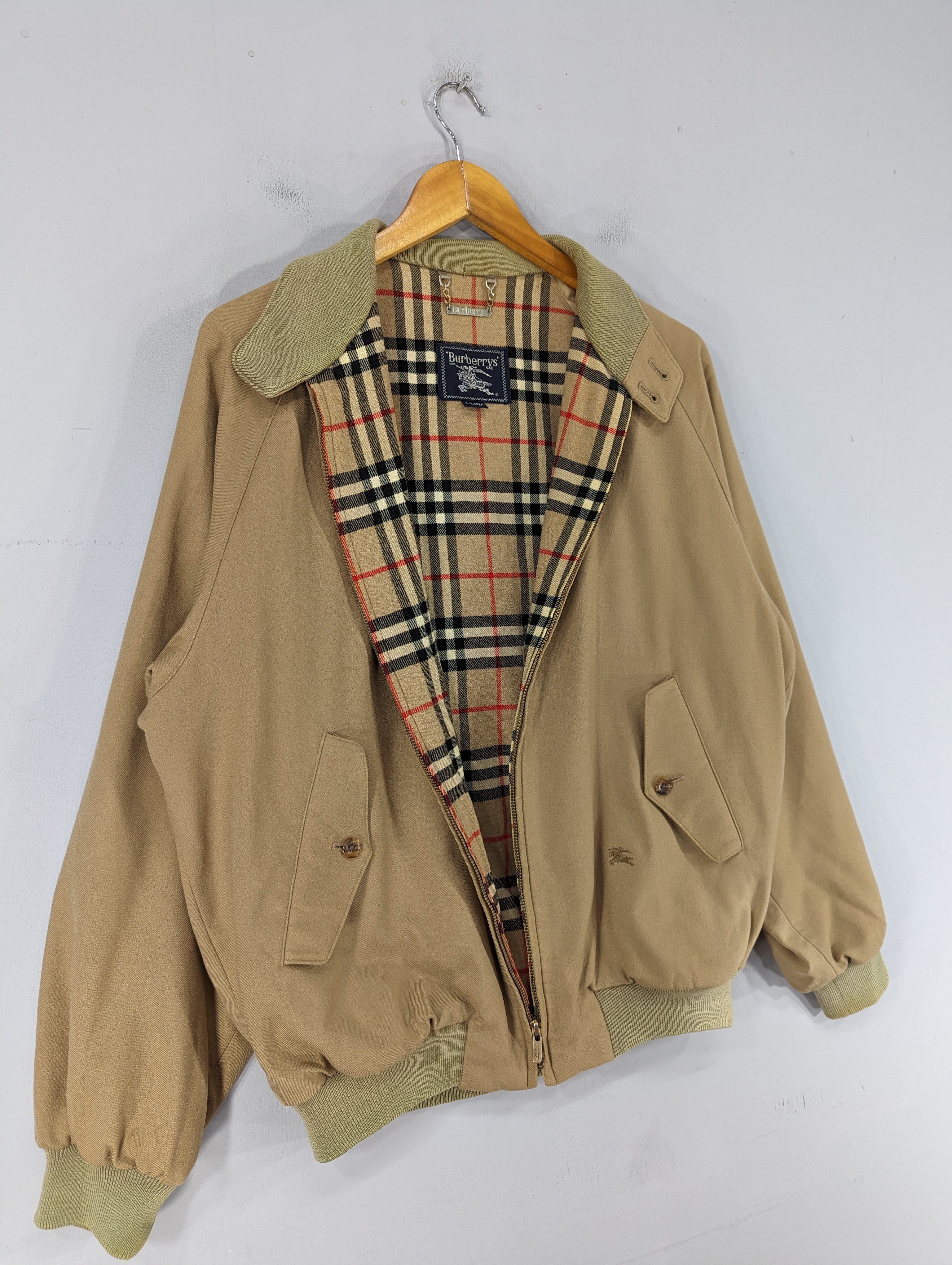 🔥Vintage 90s Burberrys Nova Check Wool Harrington Jacket