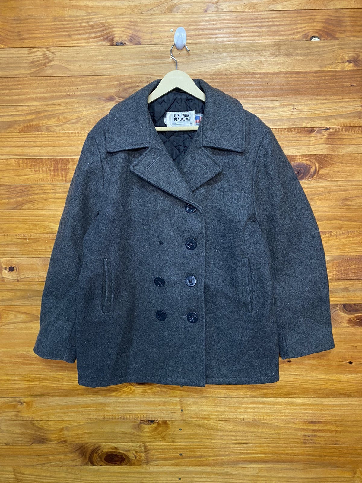 Vintage Schott Wool Pea Coat Jacket Made In Usa - 1
