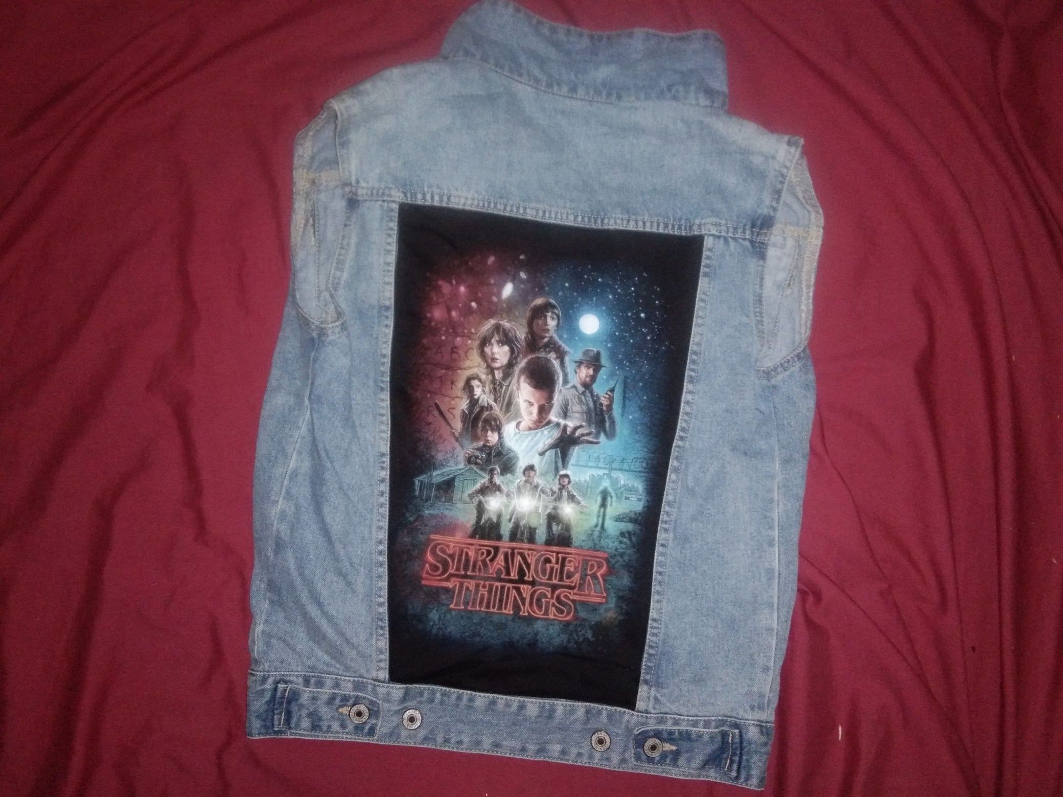 Stranger Things Denim Jacket sleeveless Netflix scifi movie - 3