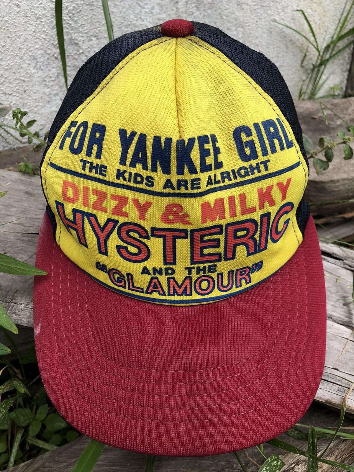 HYSTERIC GLAMOUR TRASHED DISTRESS MESH CAP - 1