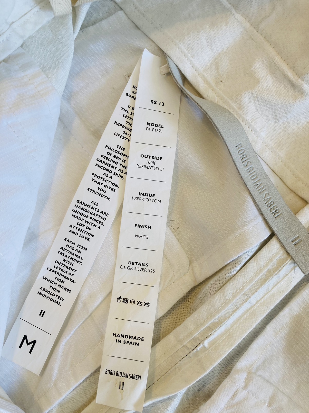 P4-F1671 Resinated Linen in White - 7