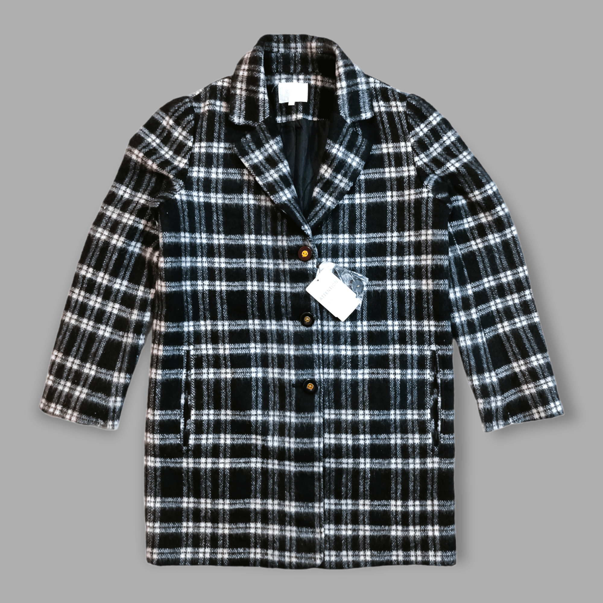 Archival Clothing - GROVE Japanese Designer Nova Checkered Plaid Casual Coats - 2