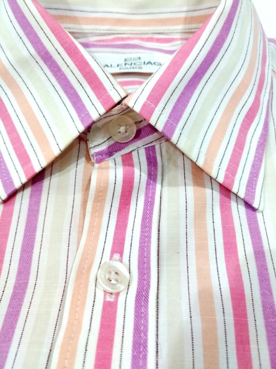 RARE! VTG BALENCIAGA VIBRANT MULTICOLORED CANDY STRIPED - 7