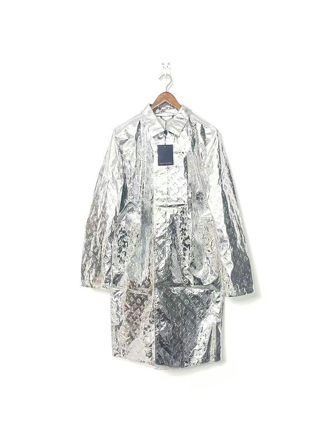 Runway mirror silver raincoat jacket - 1