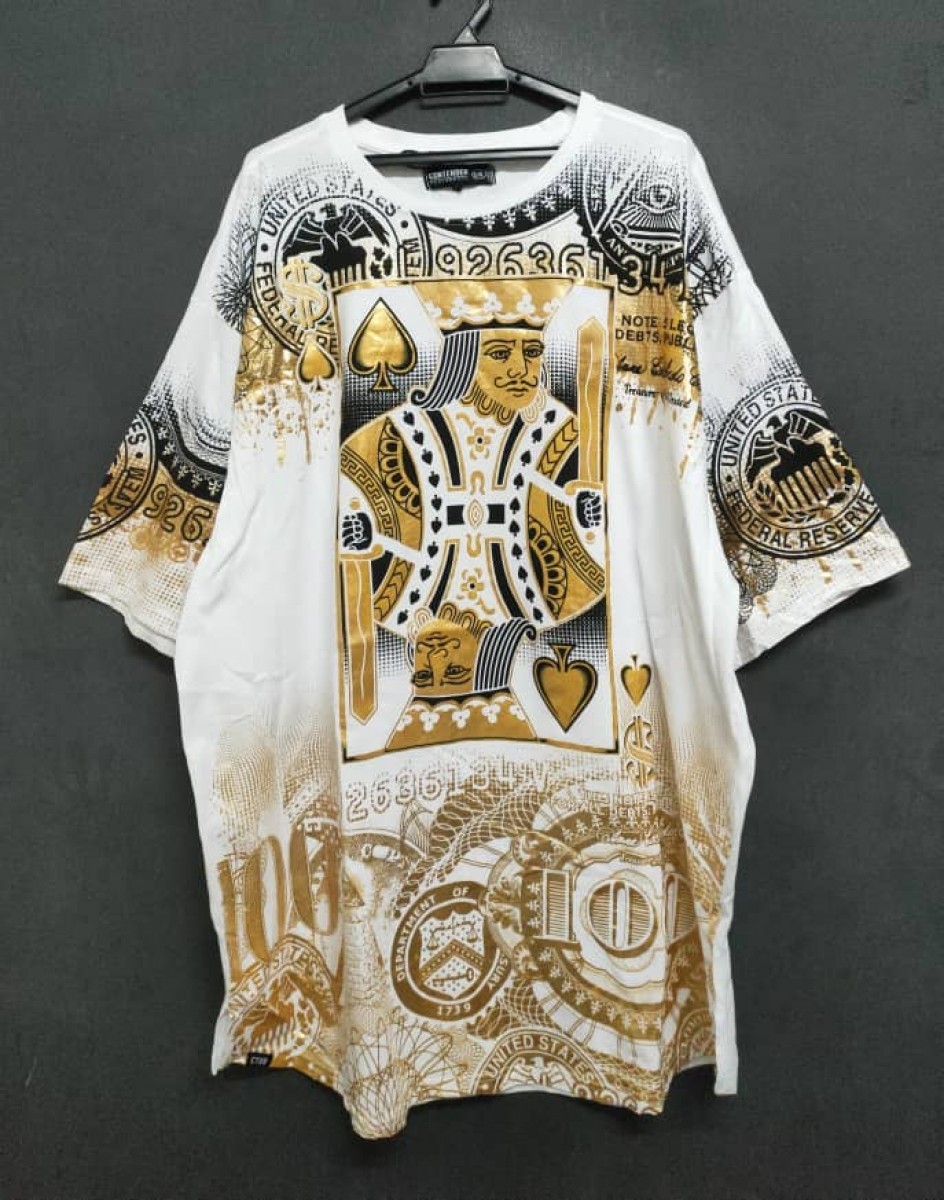 Hype - Super Oversize full print Gold Hip Hop T - 1