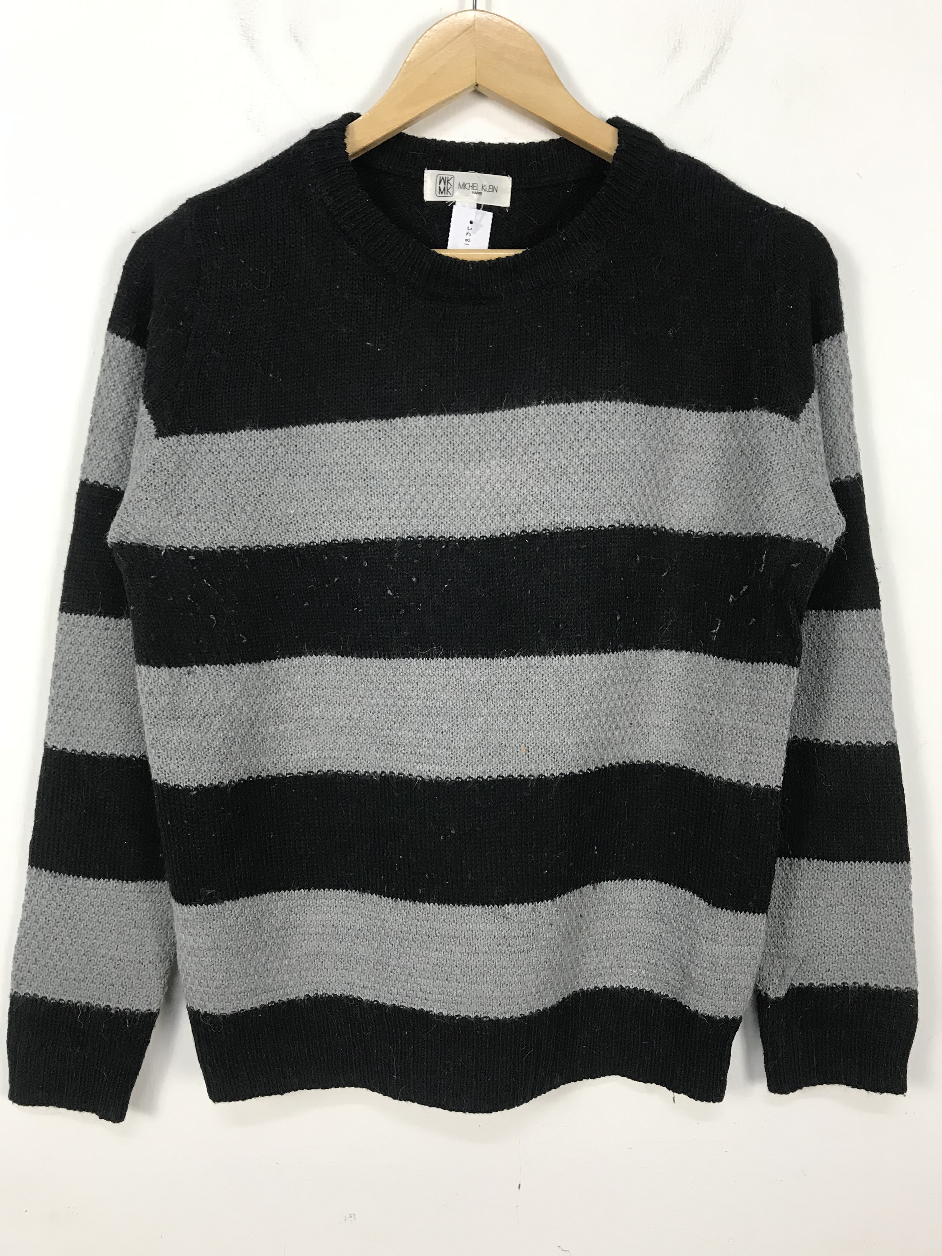 Michel Klein - Michel Klein Grunge Kurt Cobain Stripe Knitwear #2681 - 1