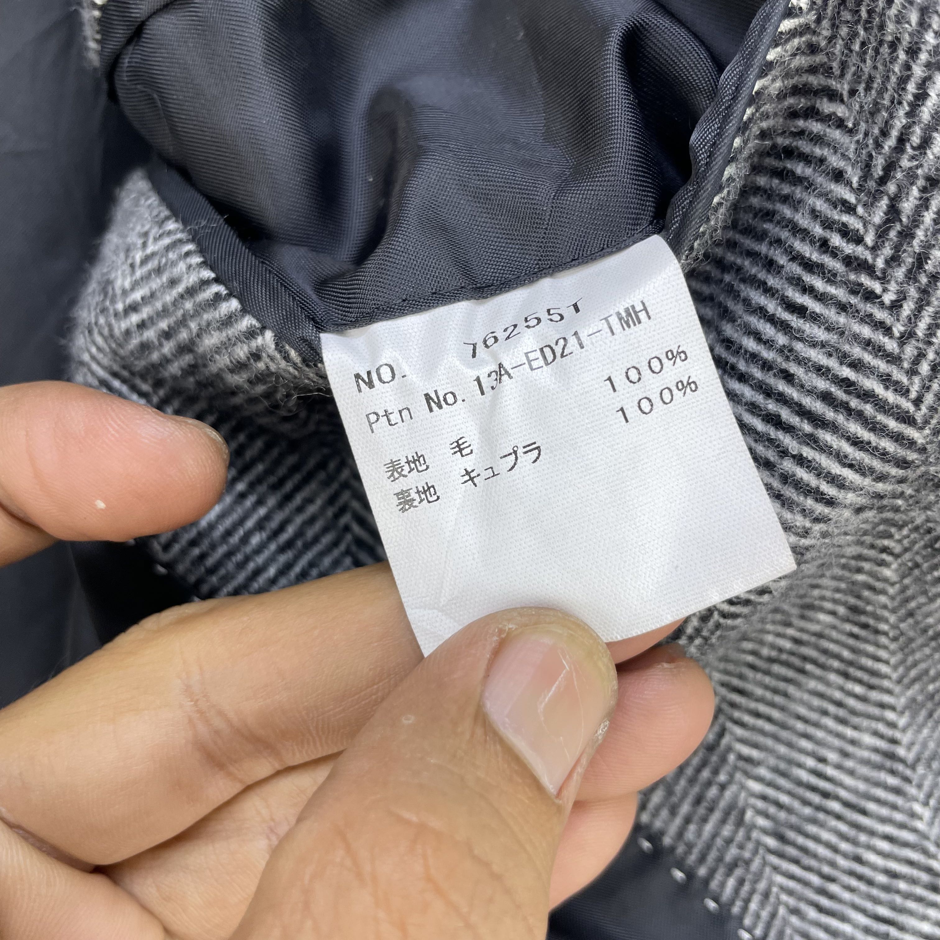 Vintage Loro Piana Herringbone Long Coat Jacket - 7