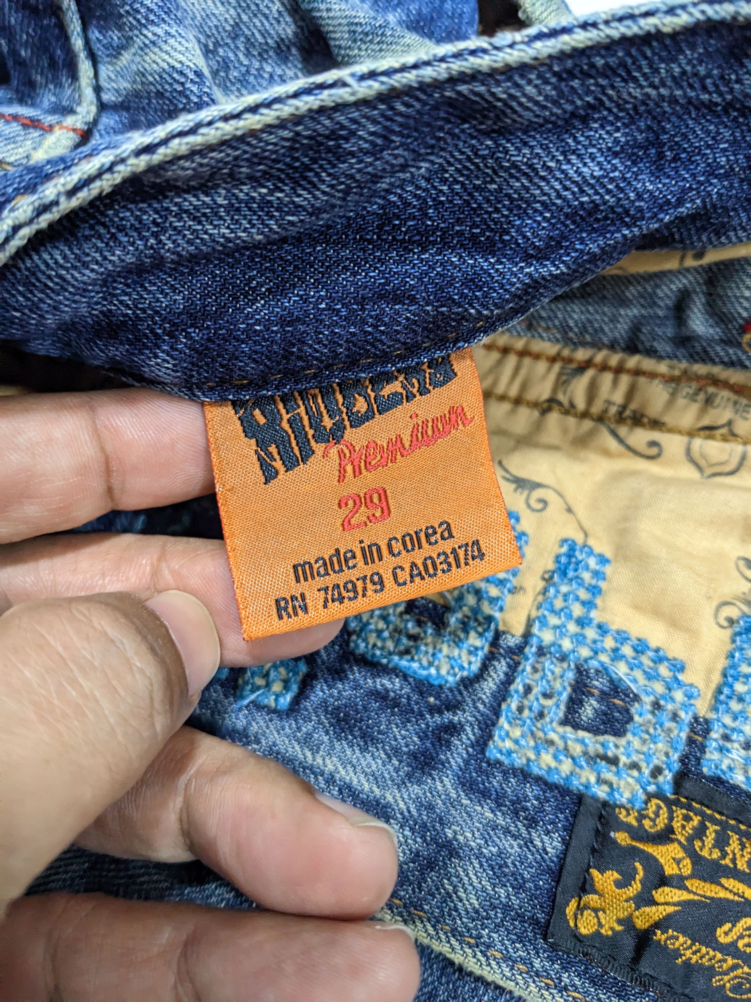 If Six Was Nine - Riobera Studded Zipper Flare Denim Wash Low Rise Jeans - 14
