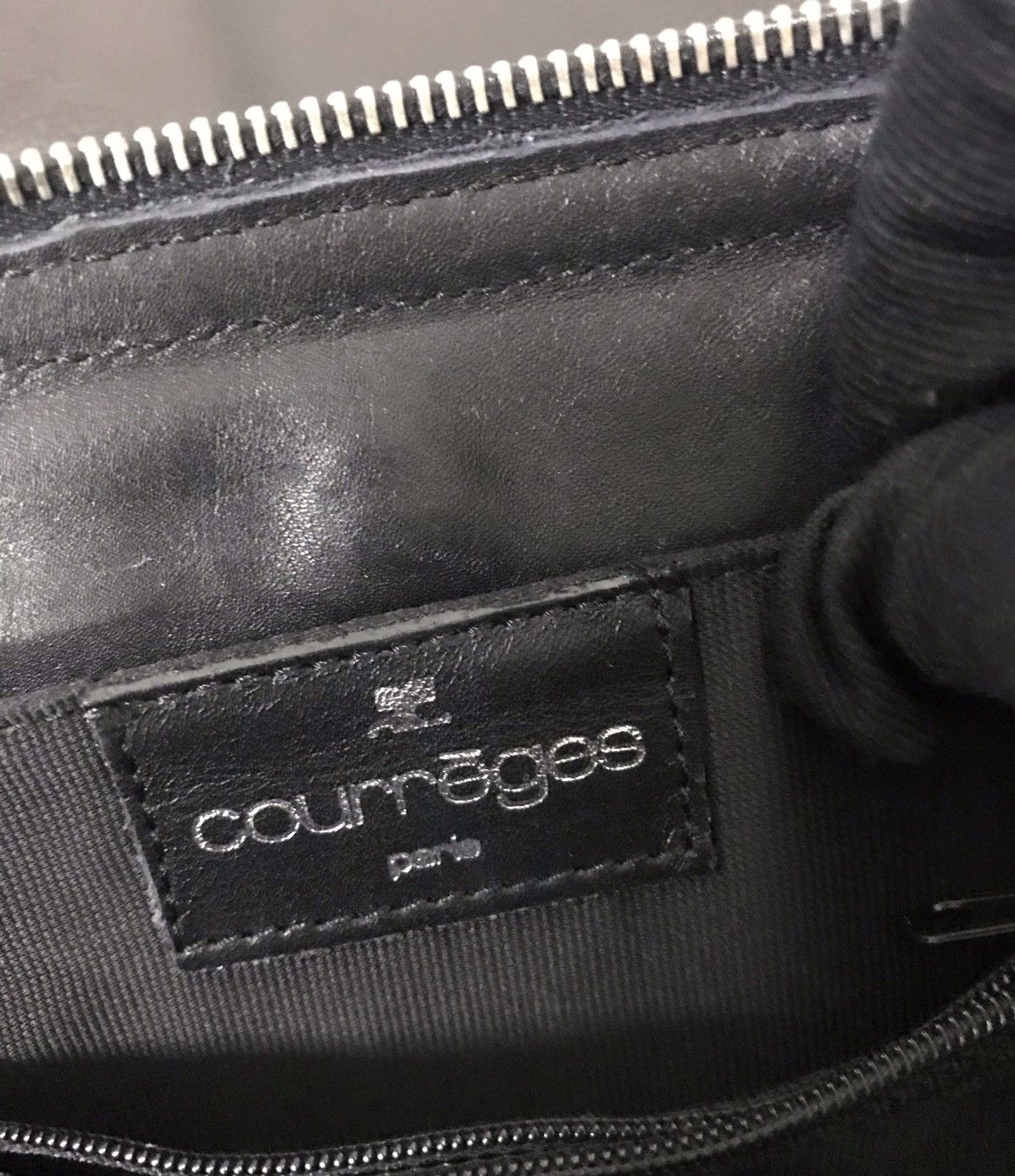 Authentic Courreges Paris Leather Hand Shoulder Bag - 5