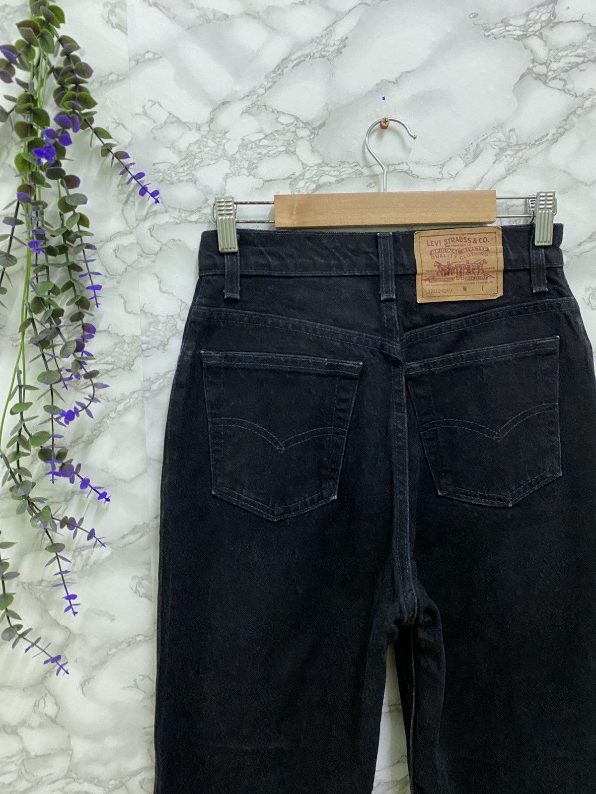 Vintage 90s Levi's Skinny Super Black Denim Jean - 10