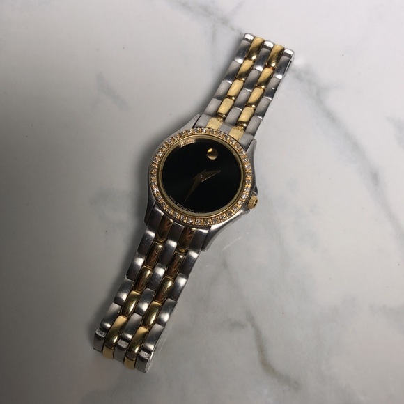 Movado Museum Two Tone 85-E4-9812 Diamond Watch - 6