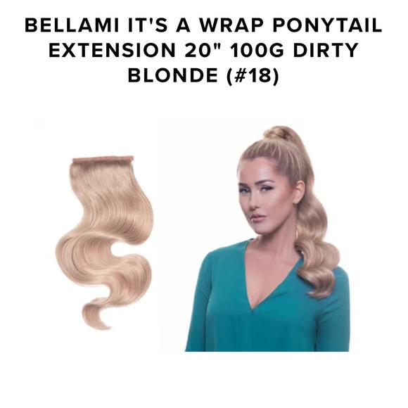 Bellami Wrap Ponytail 20” Dirty Blonde #18 - 1