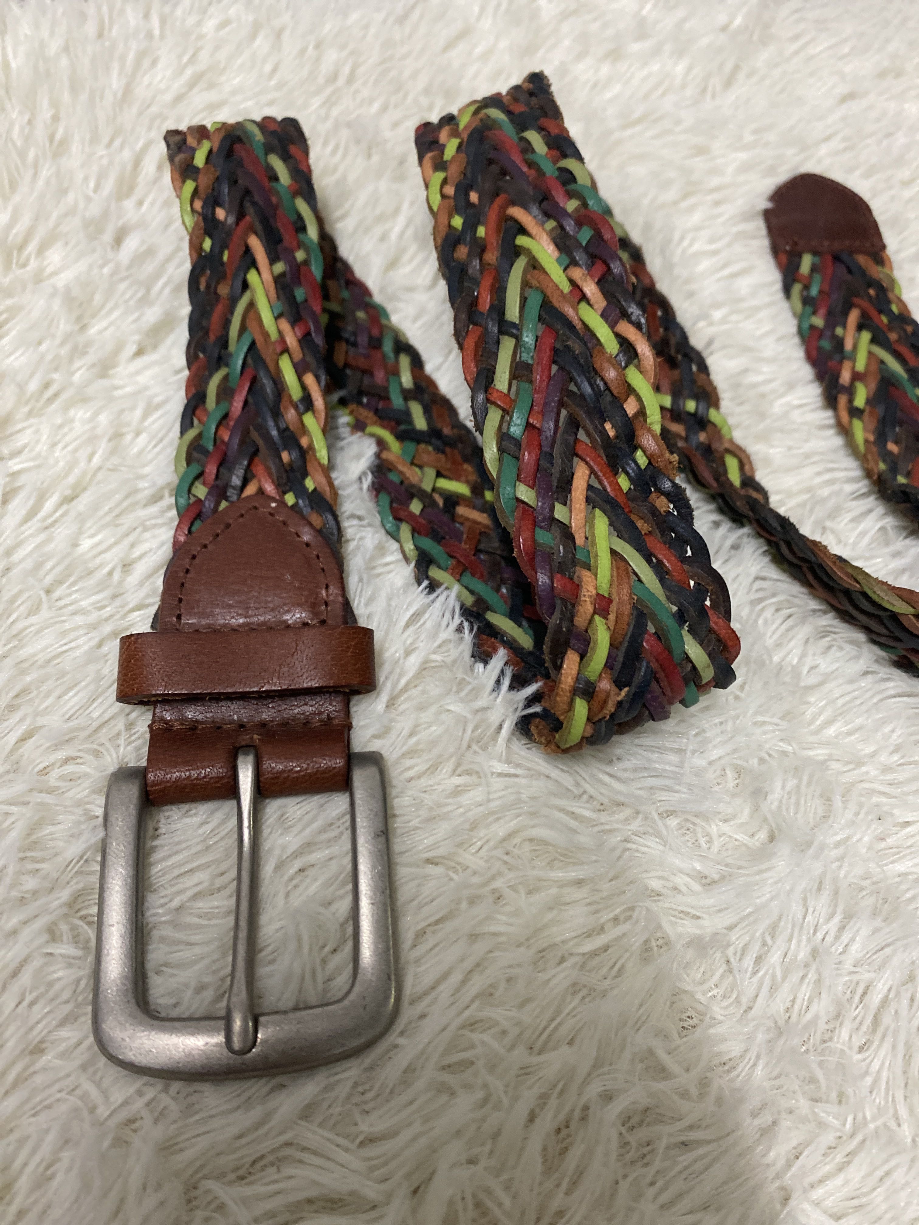 VINTAGE Multicolor Leather  Woven Belt Corridor Braided Leather Belt - Multi | Woven Belts | Huckberry main image 4
