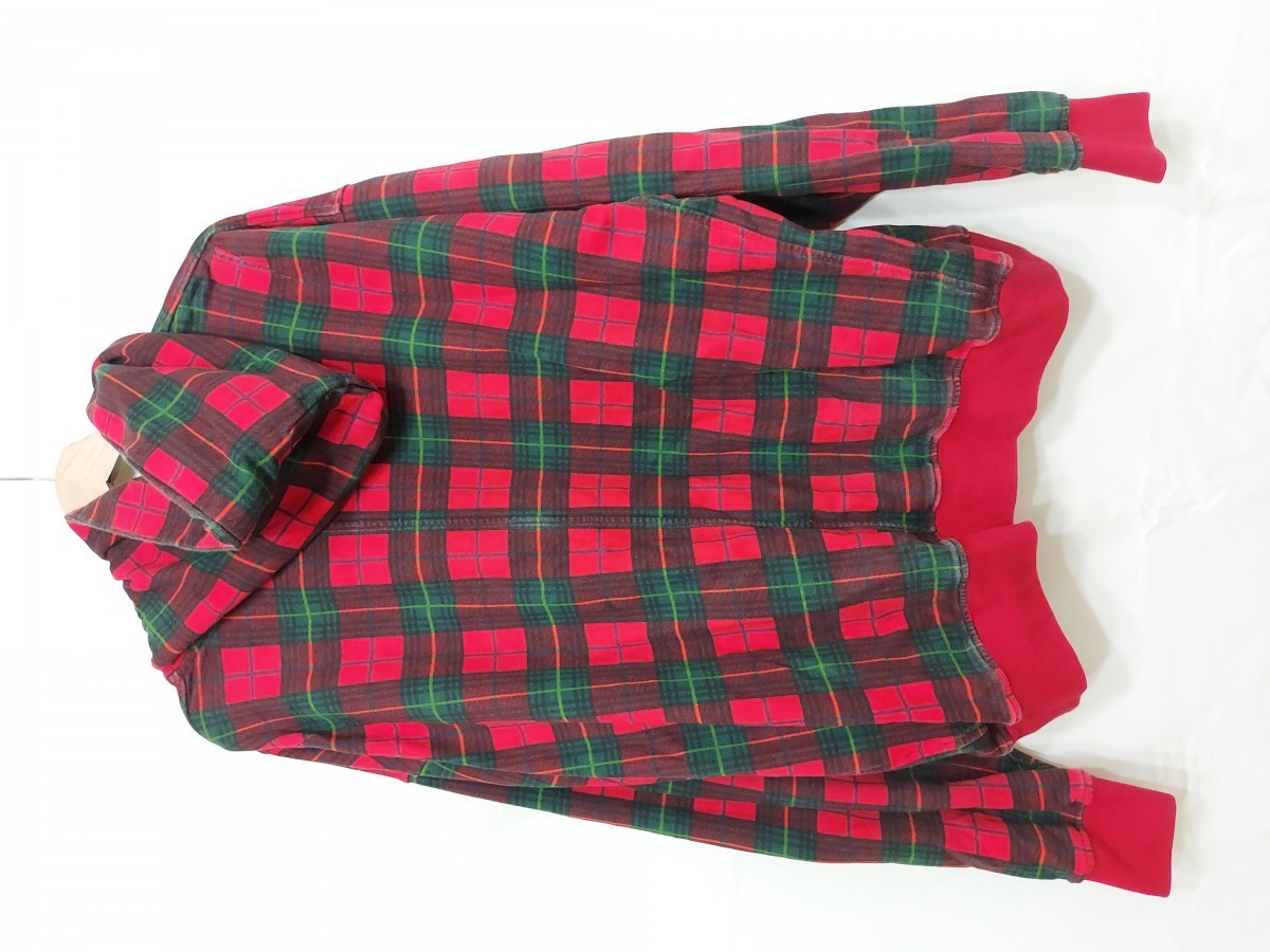 5th Fifth Collection Red Tartan Plaid Hoodie - 2