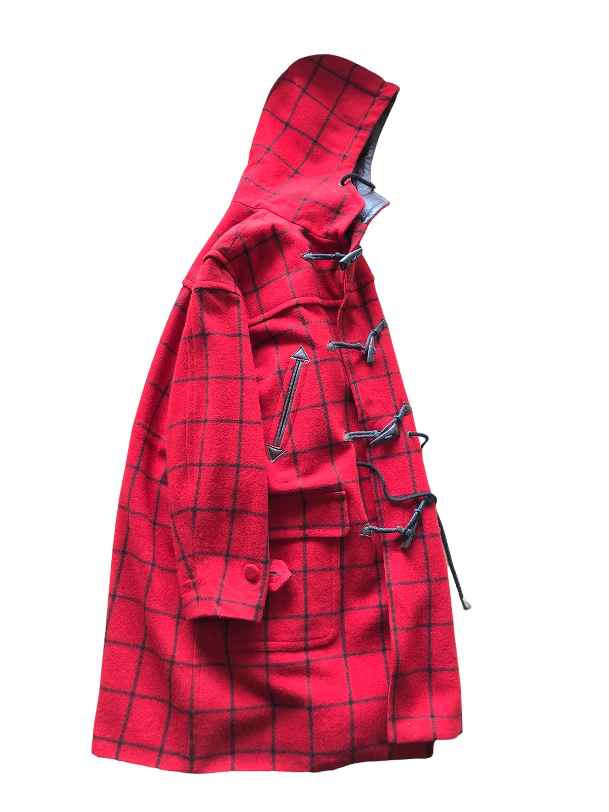 AW1997 Jean Paul Gaultier Red Tartan Wool Duffle Coat - 16