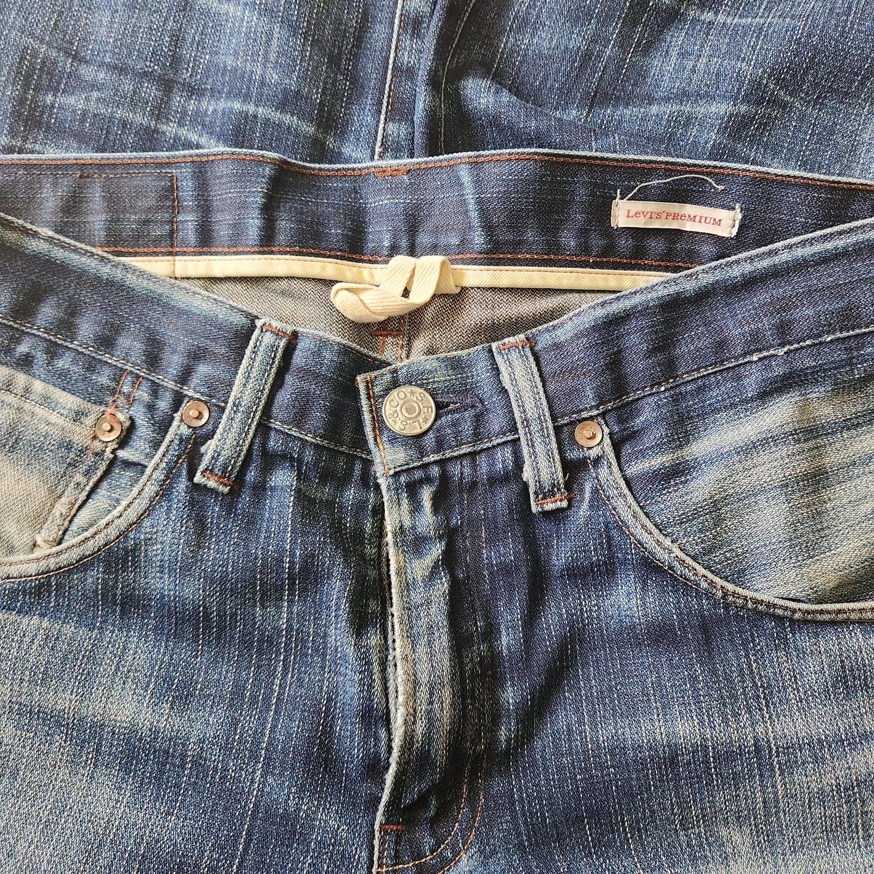 Levis 505 Premium Distressed Denim Jeans - 6