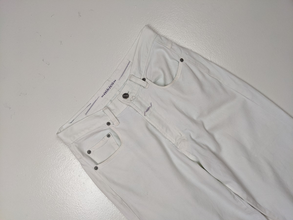 Marithe Francois Girbaud - MFG White Regular Denim Jeans Bottom Trouser Pants - 3