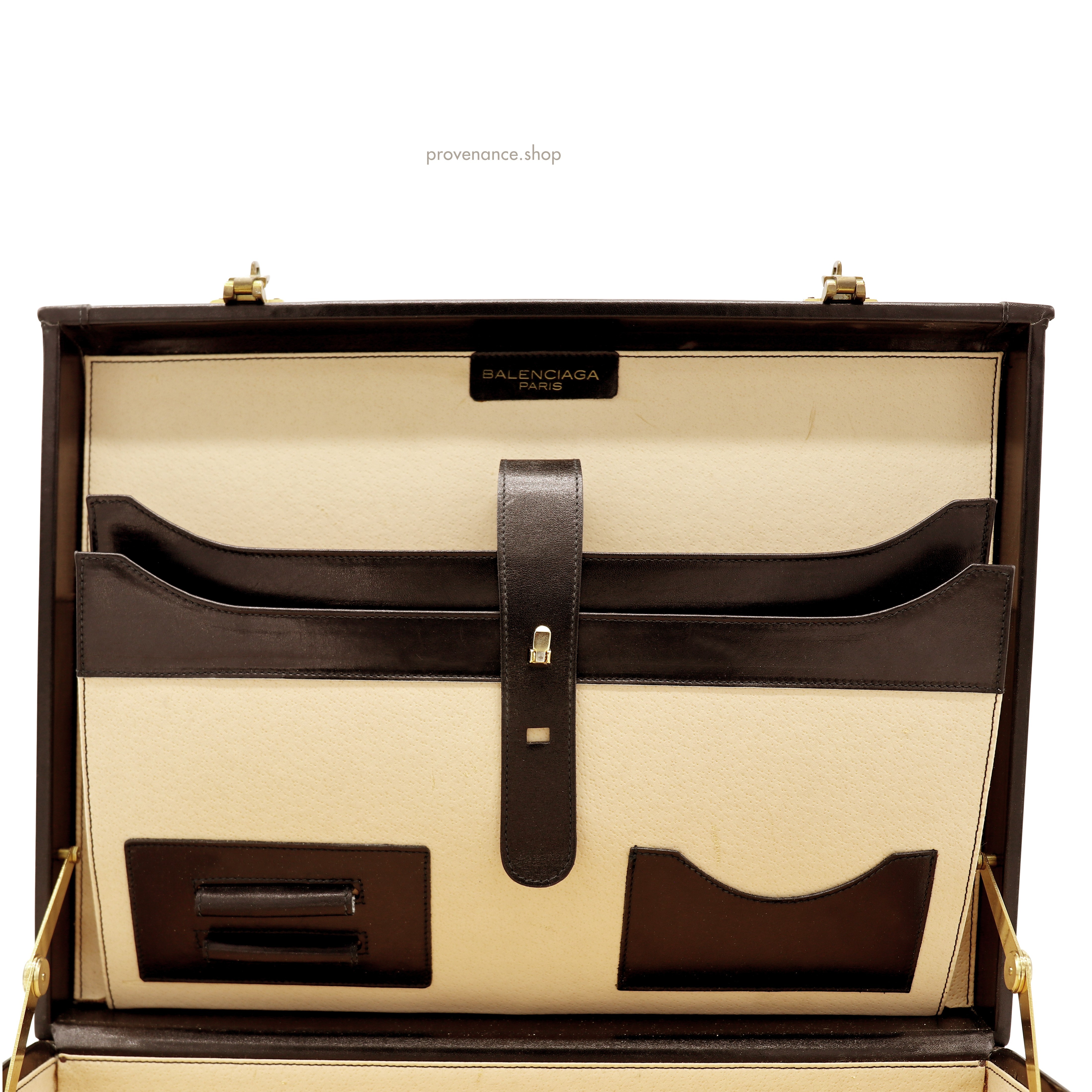 Balenciaga BB Briefcase - Black Leather - 14