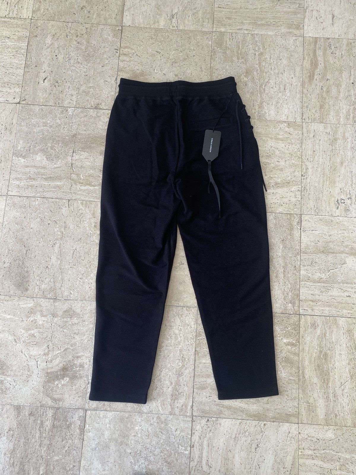 Craig Green Reverse Terry Laced Sweatpants Black - 4