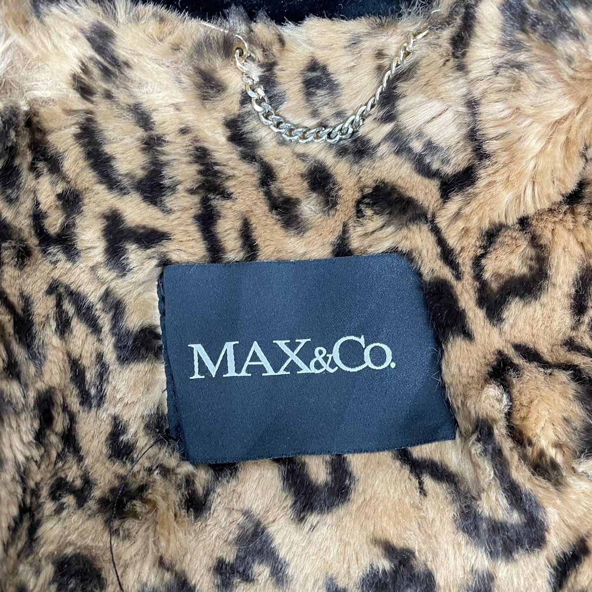 ☀️MAX CO LEOPARD INNER SNAP BUTTON COAT JACKET - 8