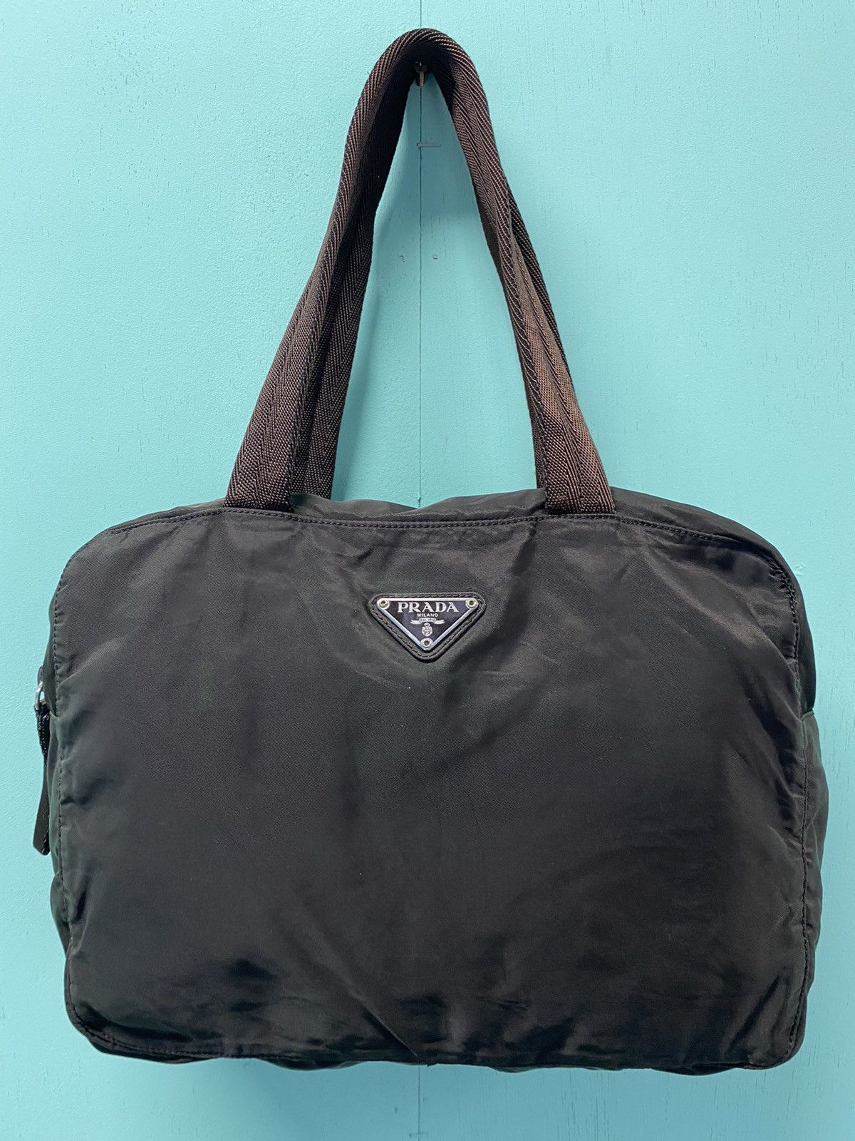 Authentic Vintage Prada Tessuto Nyalon Handle Shoulder Bag - 1