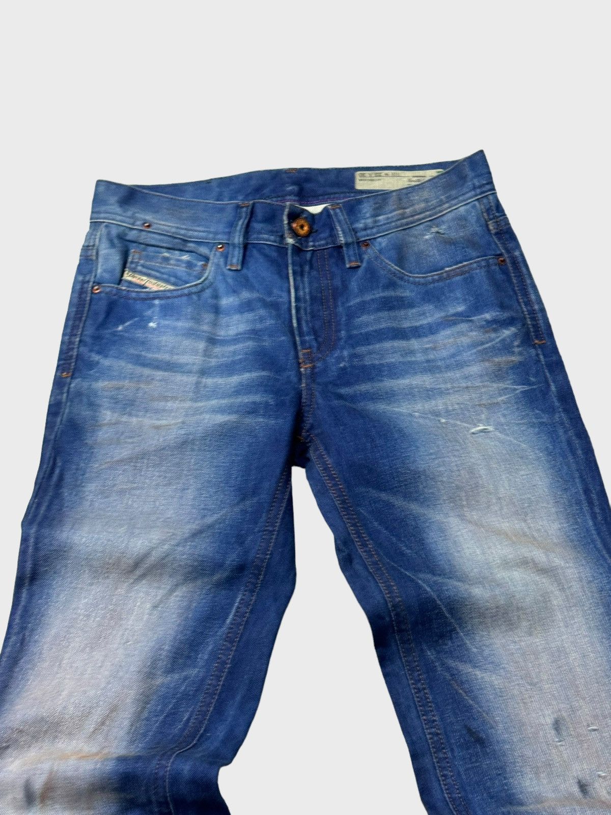 Diesel Jeans Distressed Mud Washed Denim Luxury - 3