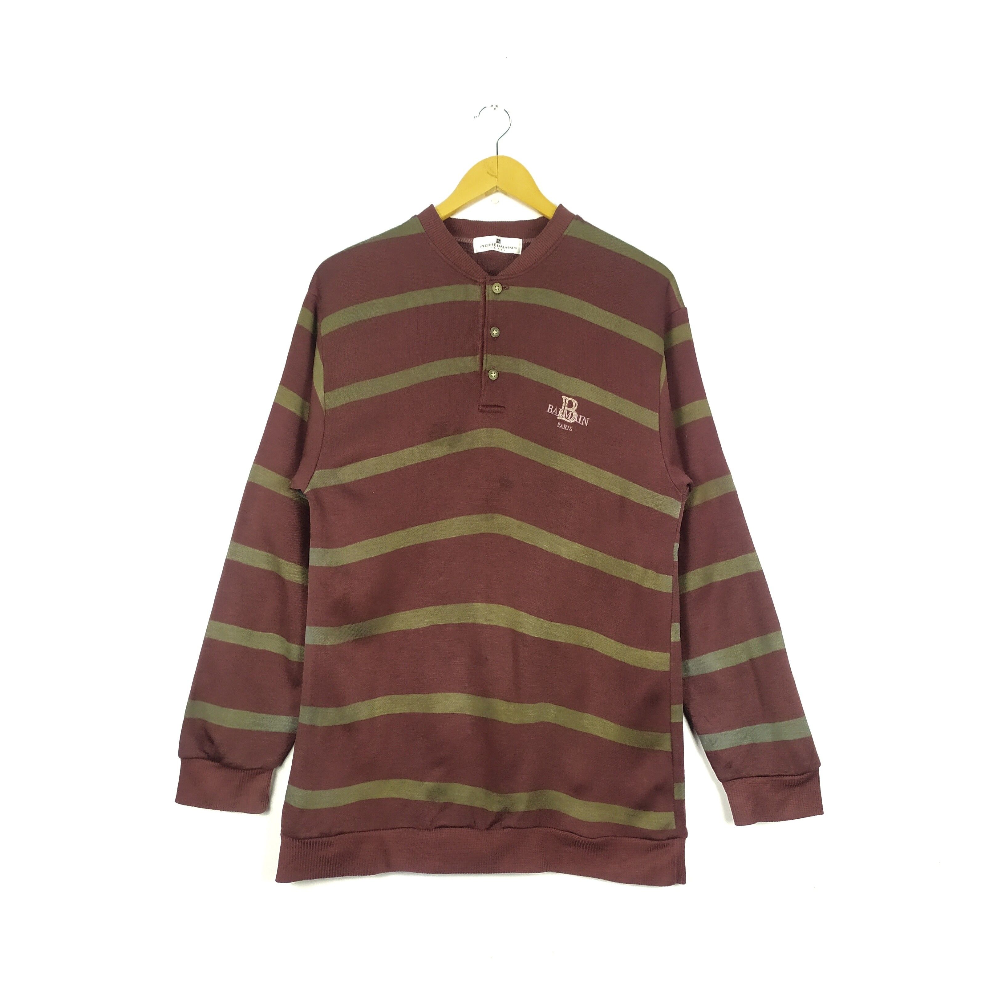 Vintage Pierre Balmain Stripe Jumper Sweatshirt - 1